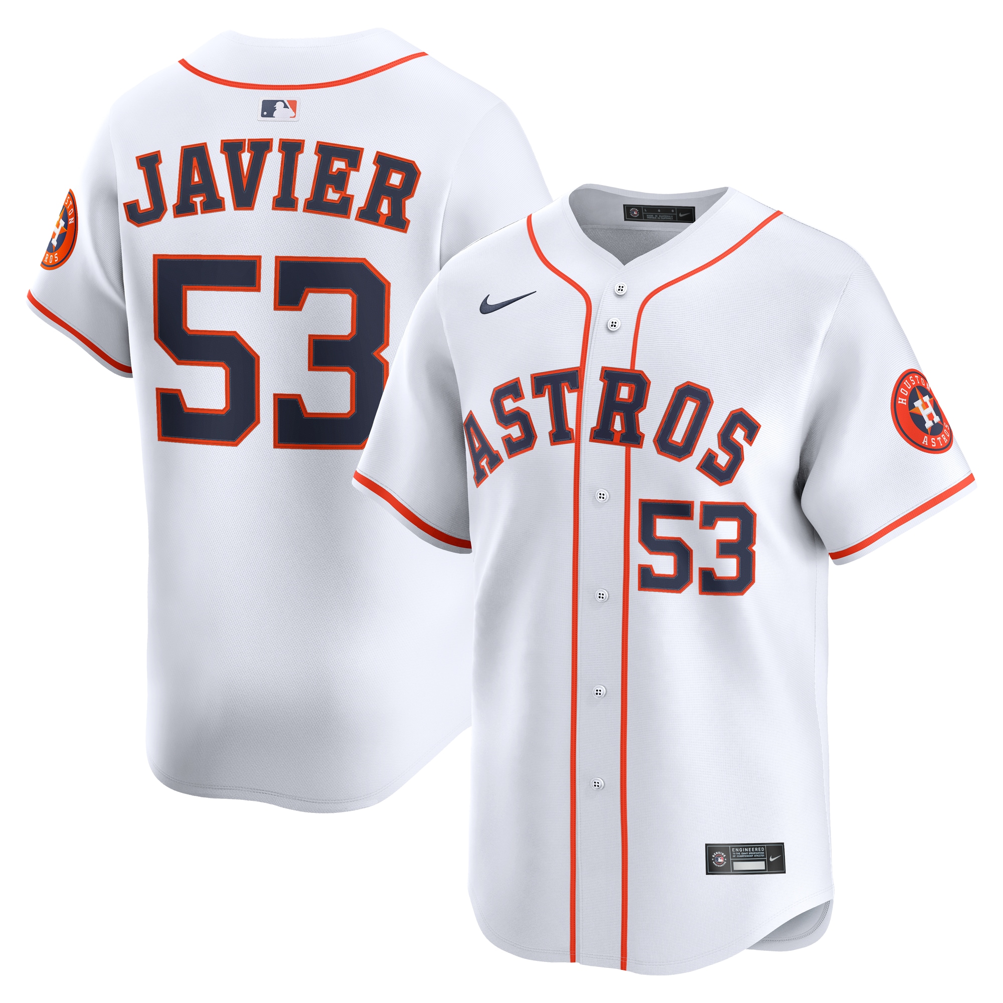 Cristian Javier Houston Astros Home Limited Player Jersey - White