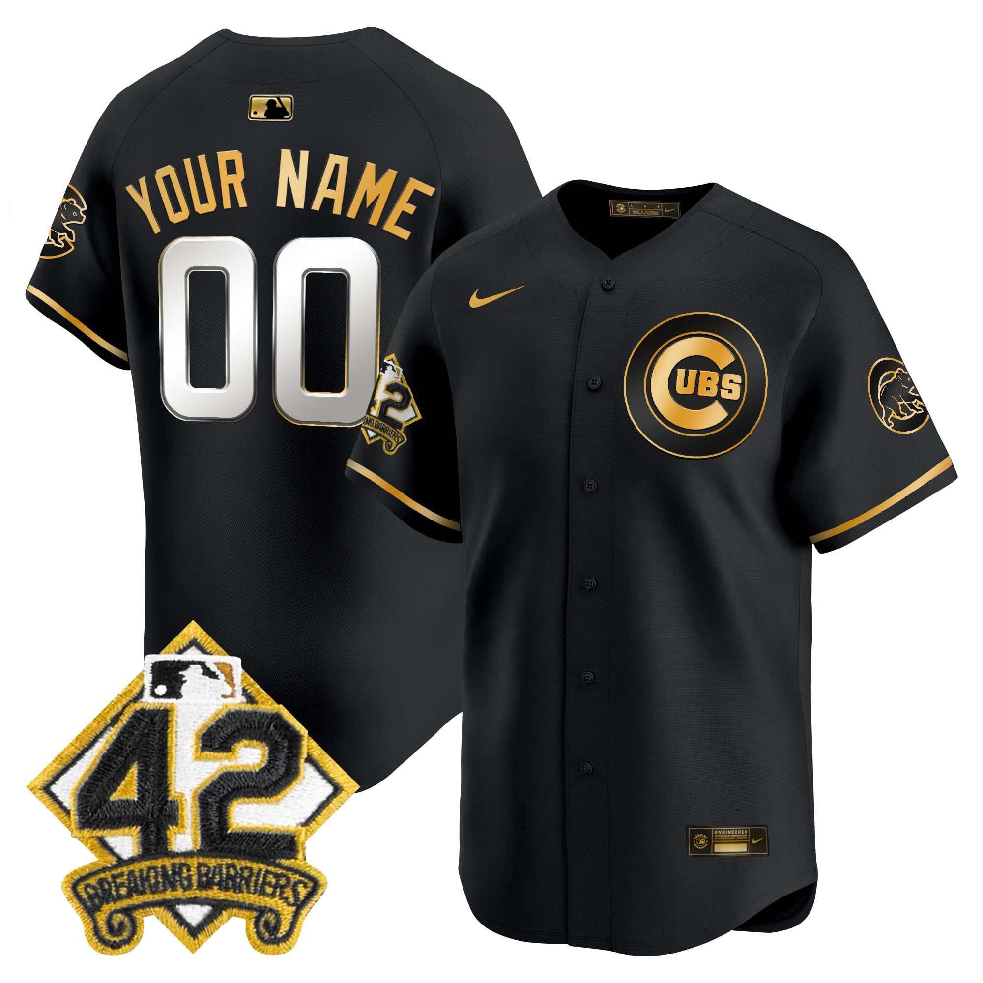 Cubs Black Breaking Barriers Jersey - Nike - Customizable