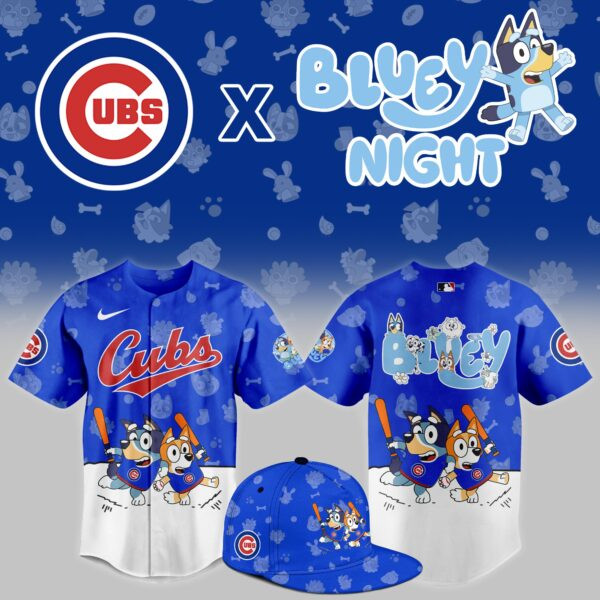 Alternative view of Cubs Bluey Night Jersey - Nike - Limited Edition Baseball Style