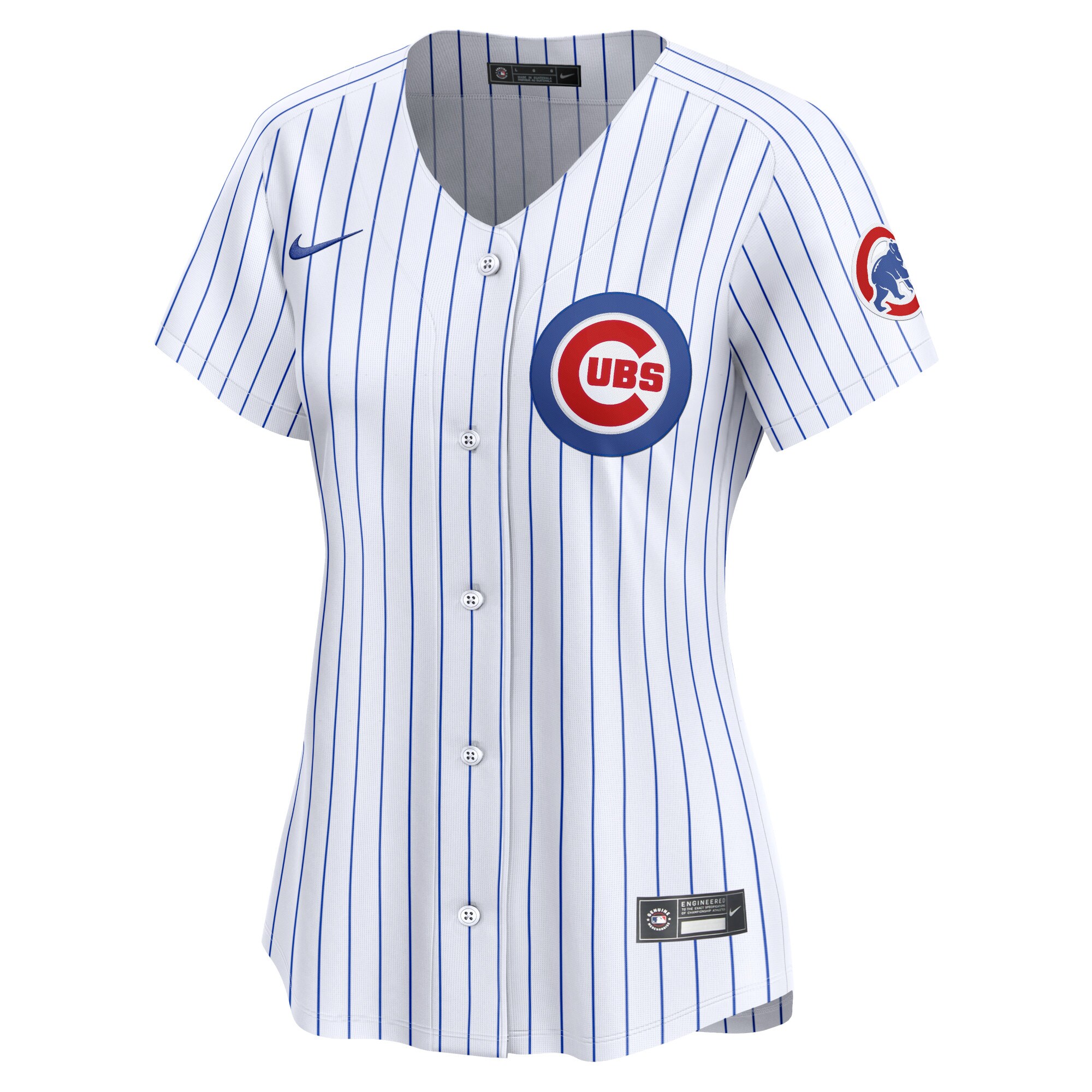 Alternative view of Cubs Custom Women’s Jersey - Nike Cubs Custom Women’s Pinstripe Jersey