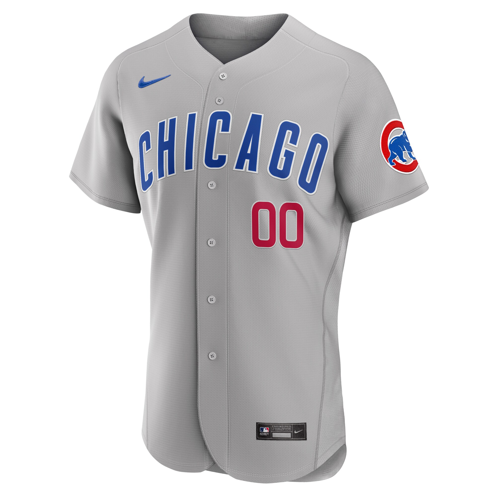Alternative view of Cubs Gray Alternate Custom Jersey - Nike Chicago - MLB Authentic