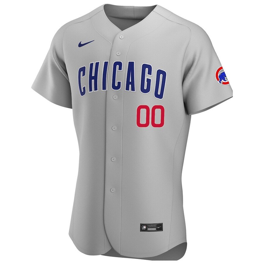 Alternative view of Cubs Gray Custom Jersey - Nike Chicago - Personalized Style