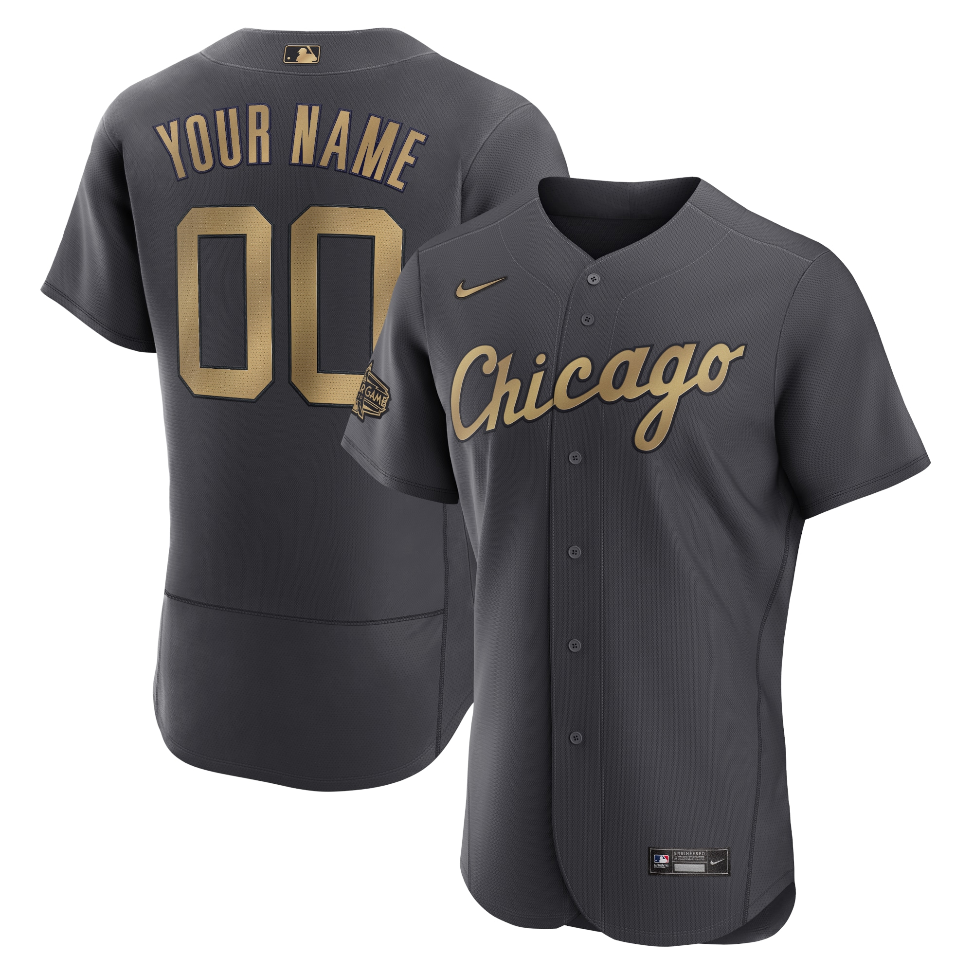 Cubs Gray Gold Custom Jersey - Nike Chicago - Personalized Style