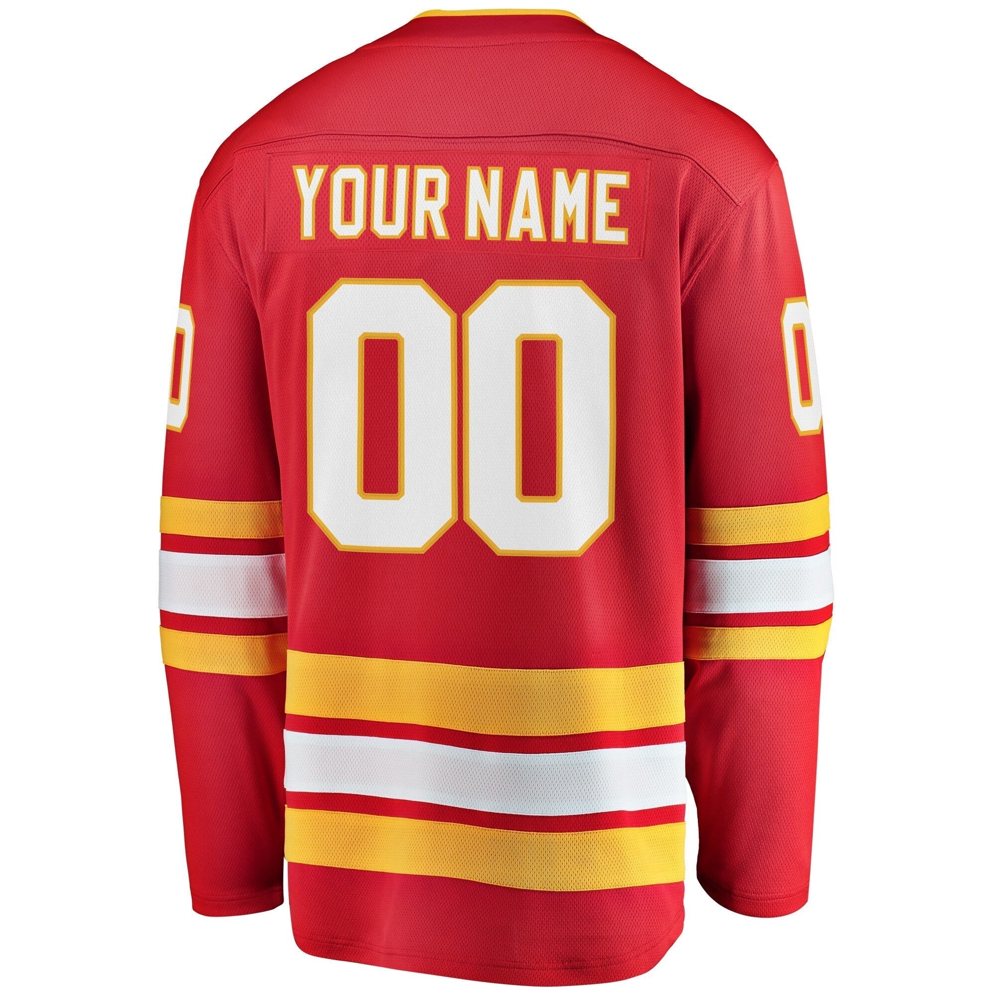 Alternative view of Custom Calgary Flames Jersey - Fanatics - Red NHL Replica
