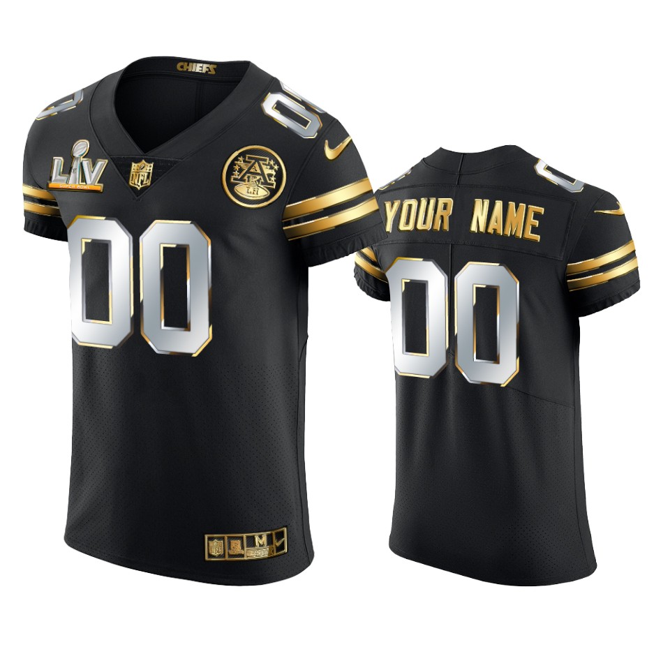custom Chiefs Black Gold Jersey - Chiefs Black Gold Custom Jersey