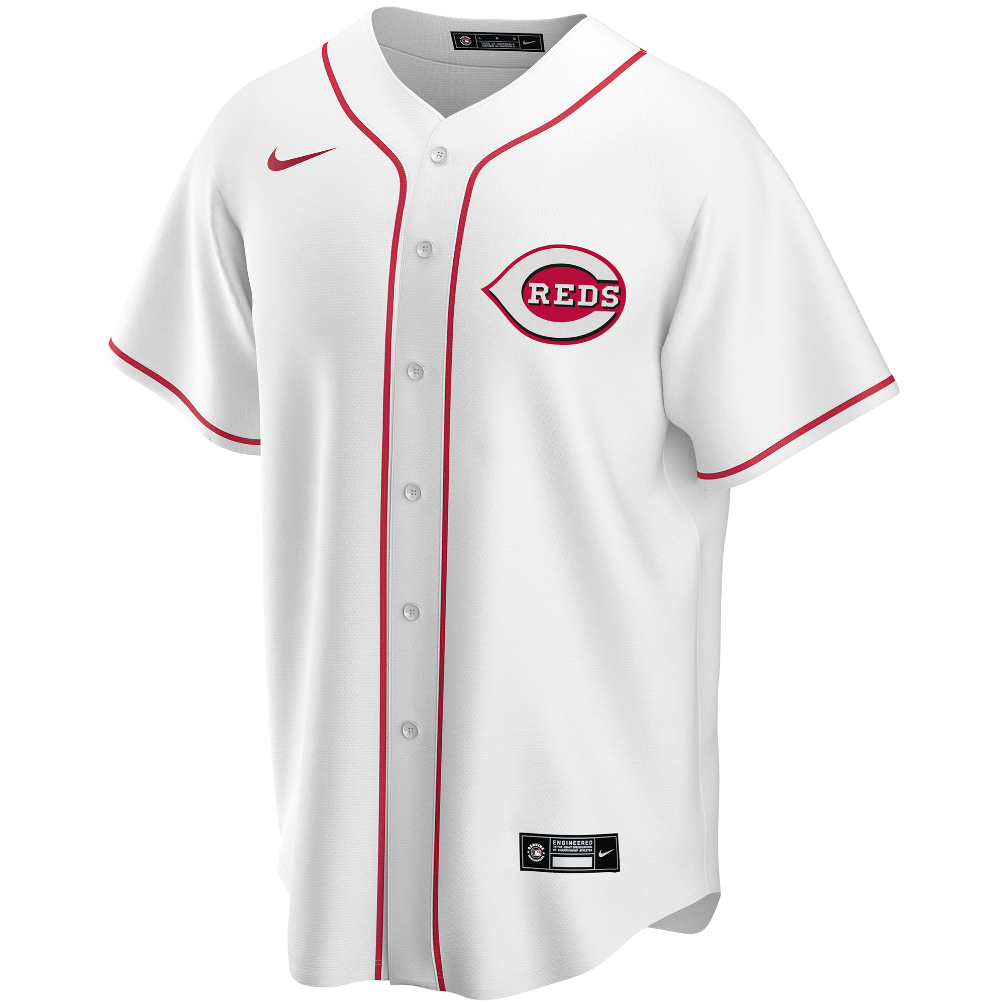 Alternative view of Custom Cincinnati Reds Jersey - Nike White Replica