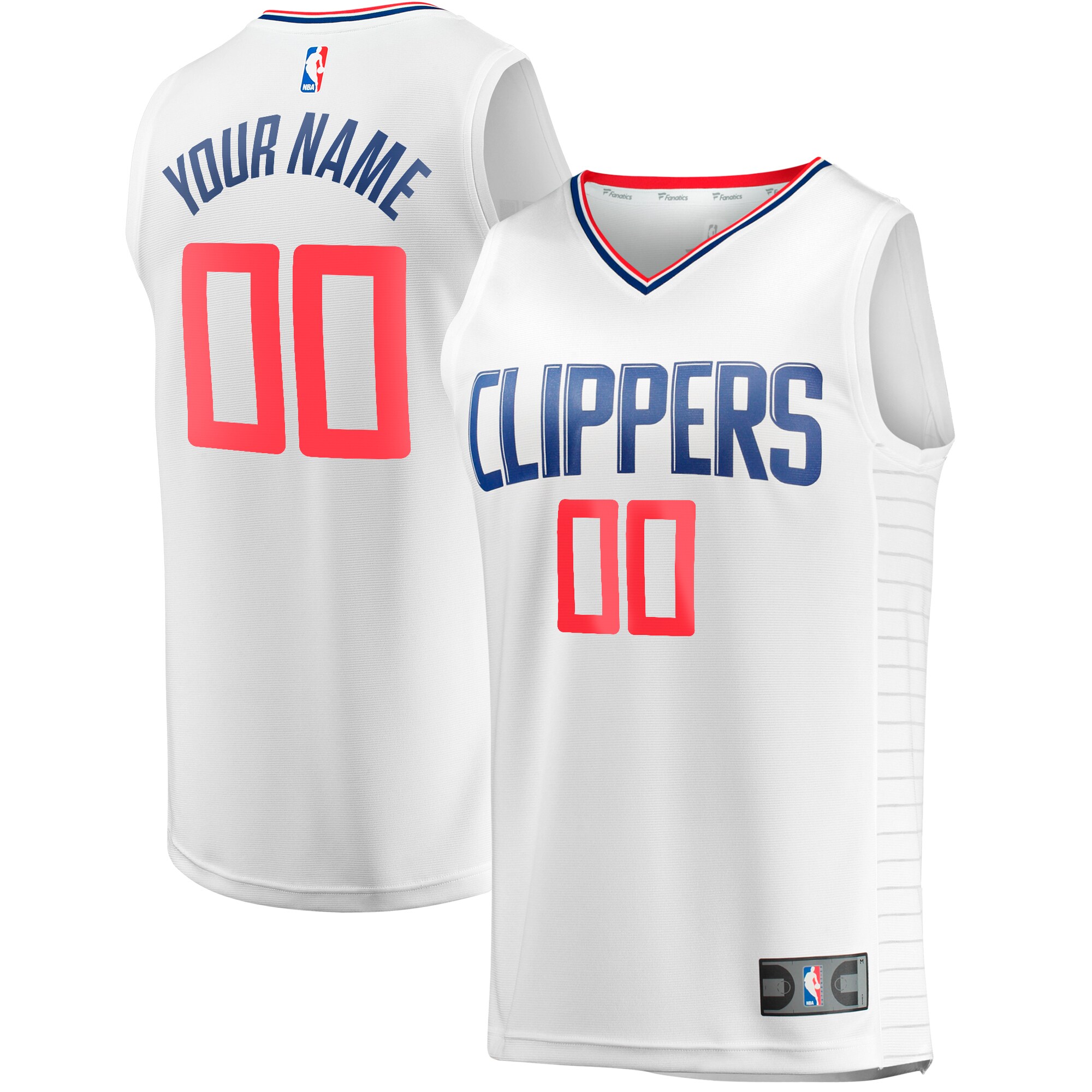 Custom Clippers Jersey - Fanatics White Replica - Personalize It!