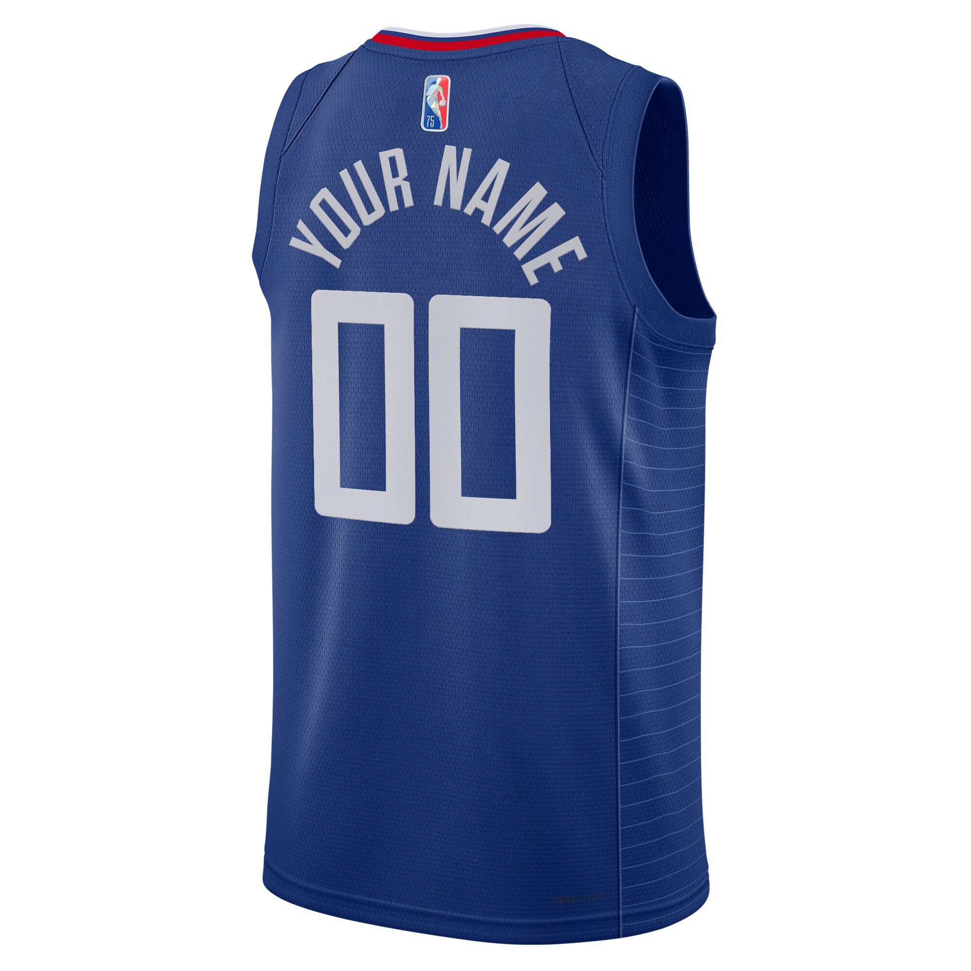 Alternative view of Custom Clippers Royal Jersey - Custom Nike Clippers Jersey - Royal