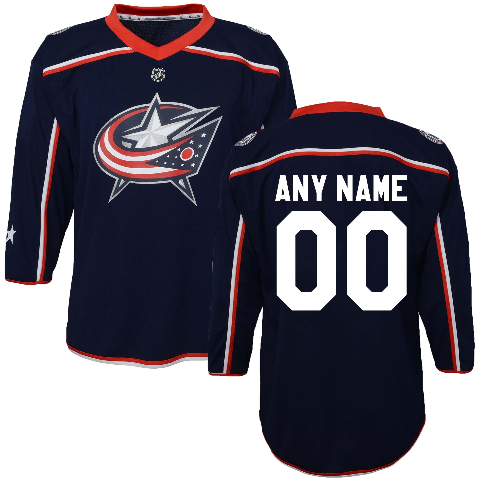 Custom Columbus Blue Jackets Jersey - Navy Blue, Any Name