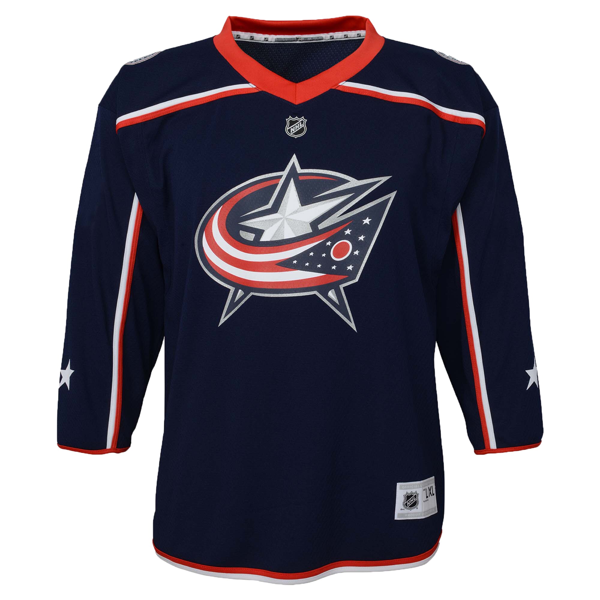 Alternative view of Custom Columbus Blue Jackets Jersey - Navy Blue, Any Name