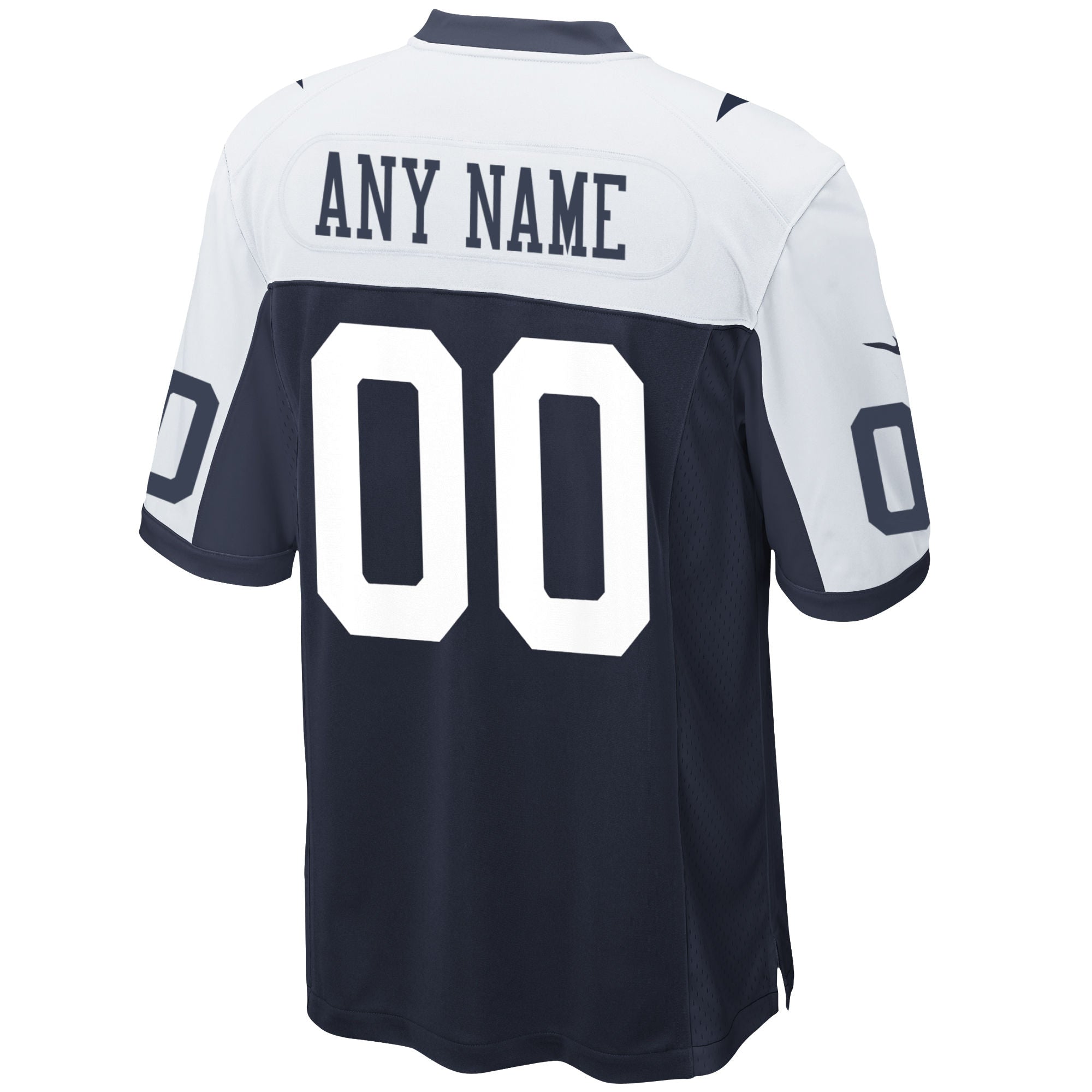 Alternative view of Custom Cowboys Navy Jersey - Custom Dallas Cowboys Navy Jersey