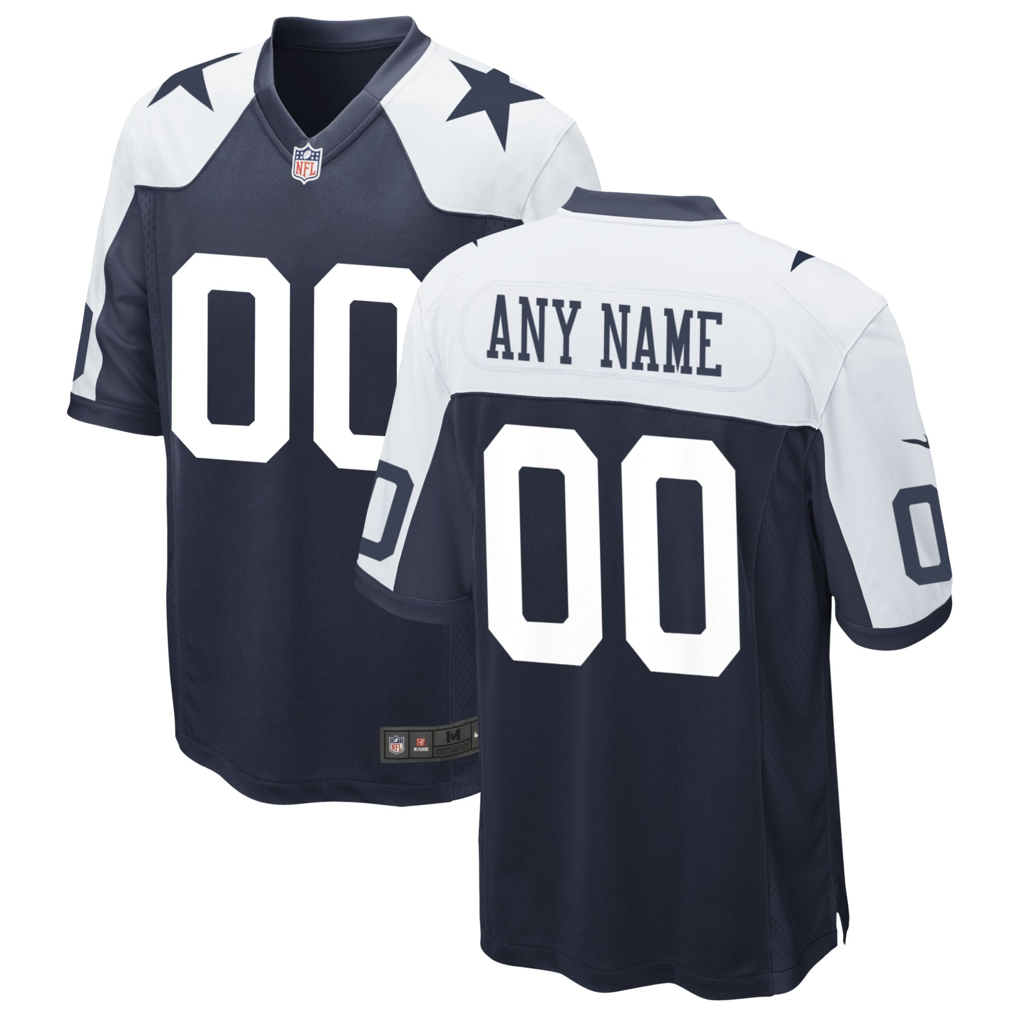 Custom Cowboys Navy Jersey - Custom Dallas Cowboys Navy Jersey