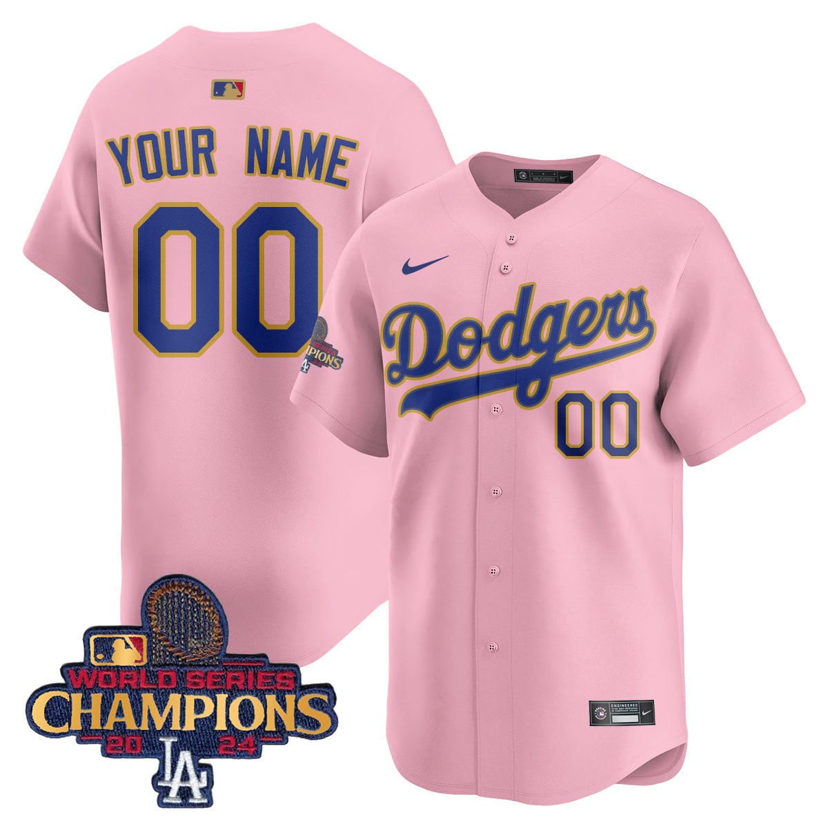 Alternative view of custom Dodgers World Series Jersey - Dodgers World Series Jersey