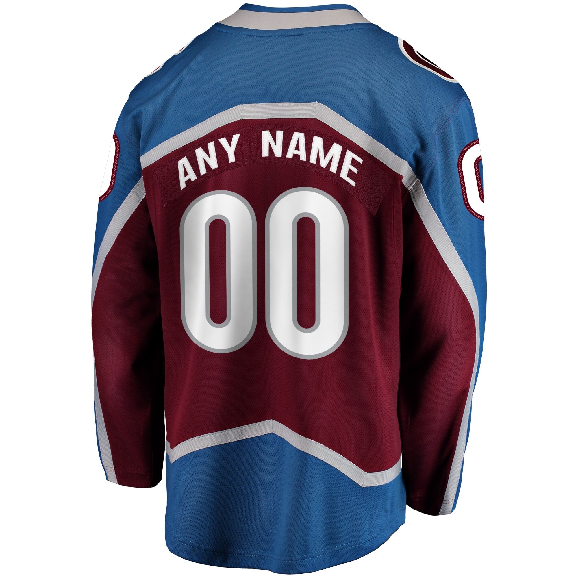 Alternative view of Custom Fanatics Avalanche Jersey - Burgundy & Blue