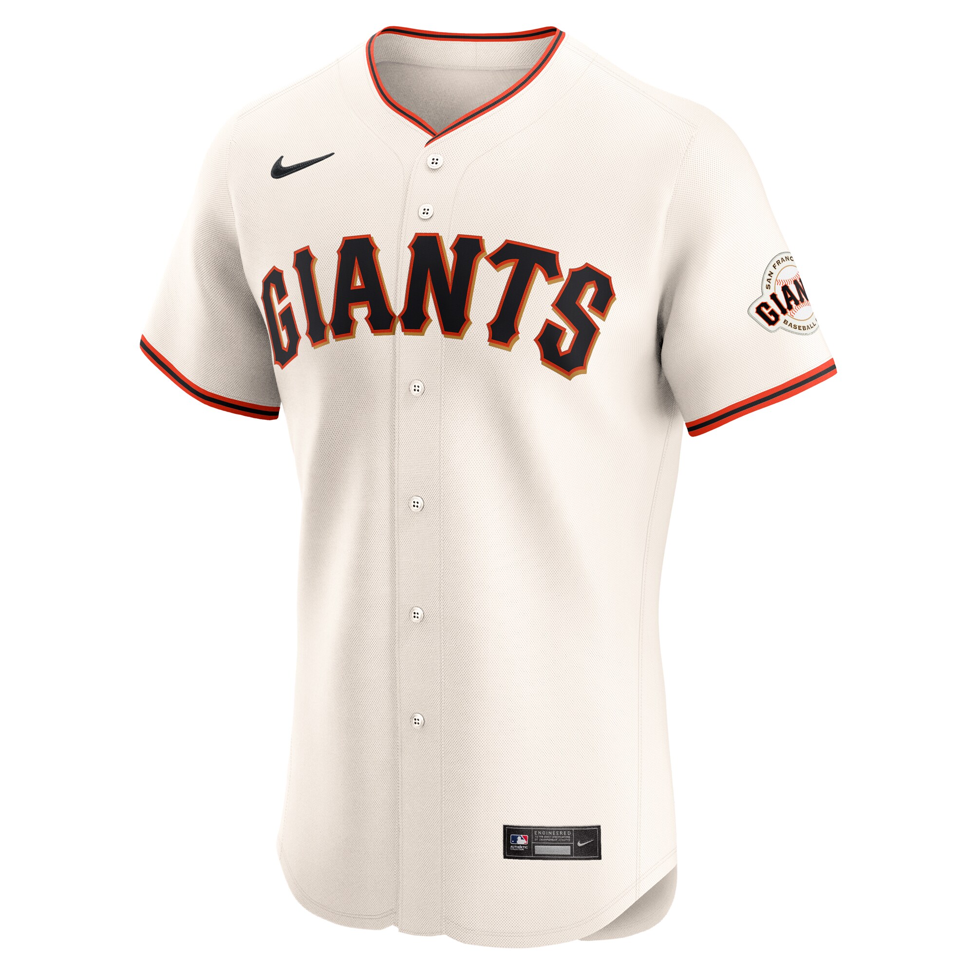 Alternative view of Custom Giants Cream Jersey - Custom Nike Giants Cream Jersey
