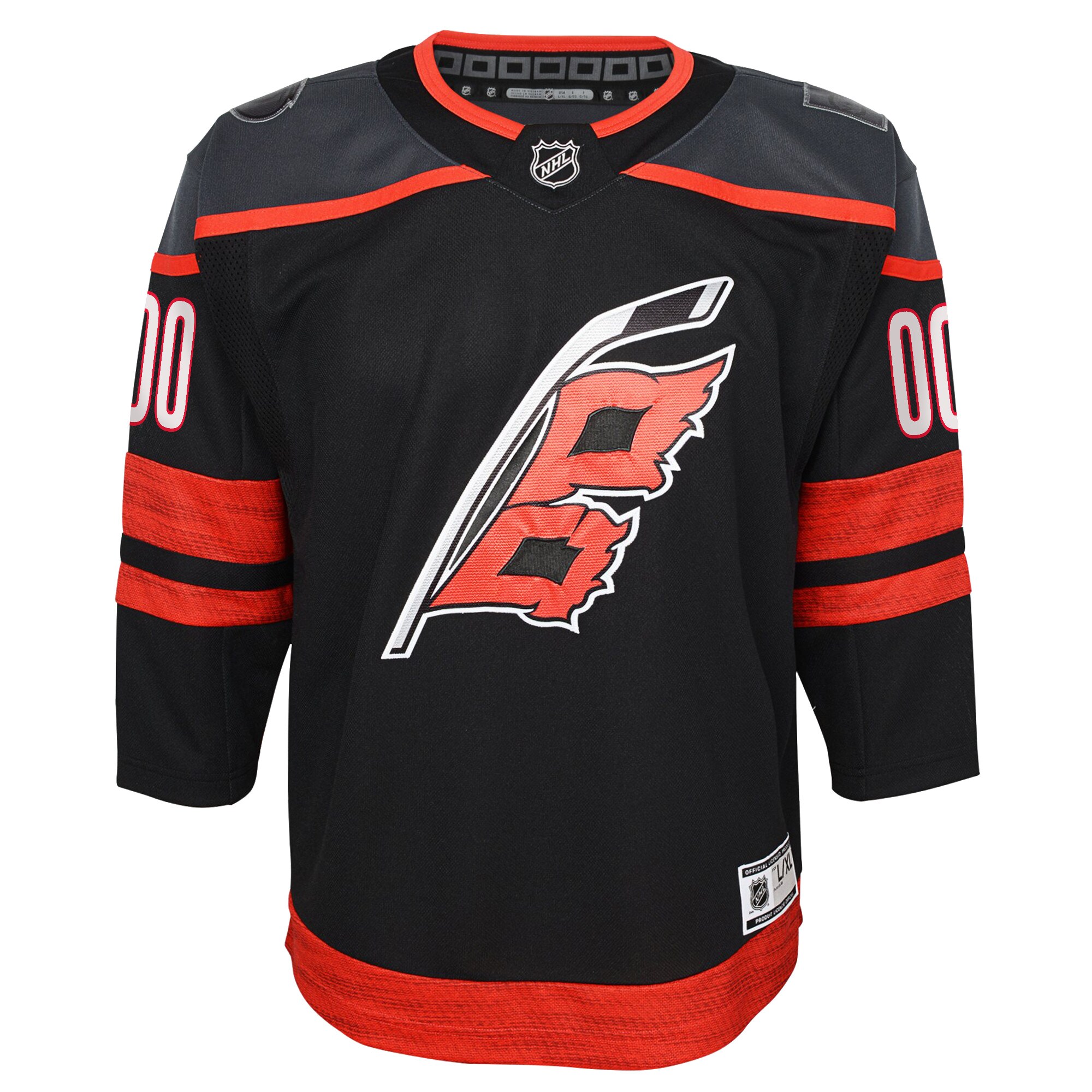 Alternative view of Custom Hurricanes Black Jersey - Personalize Your NHL Gear!