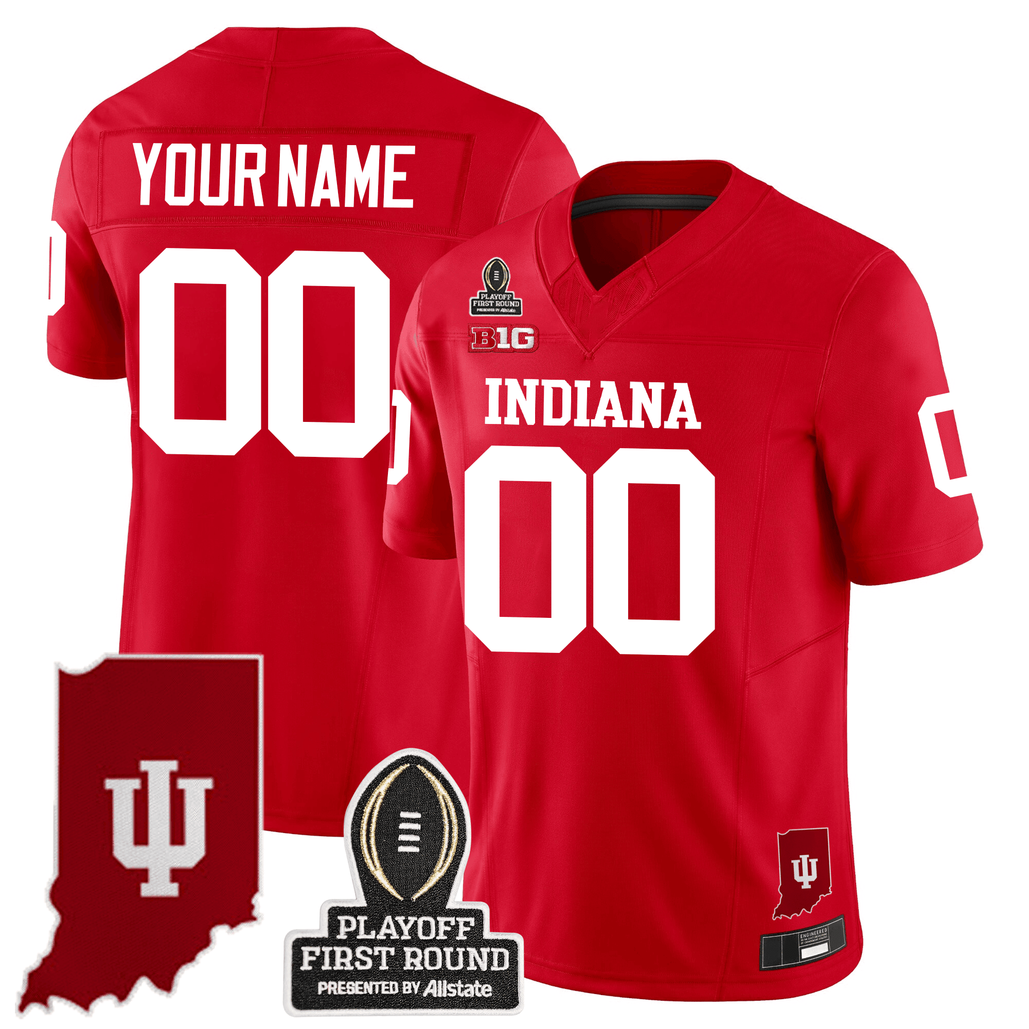 Custom Indiana Hoosiers Jersey - Nike Red Football