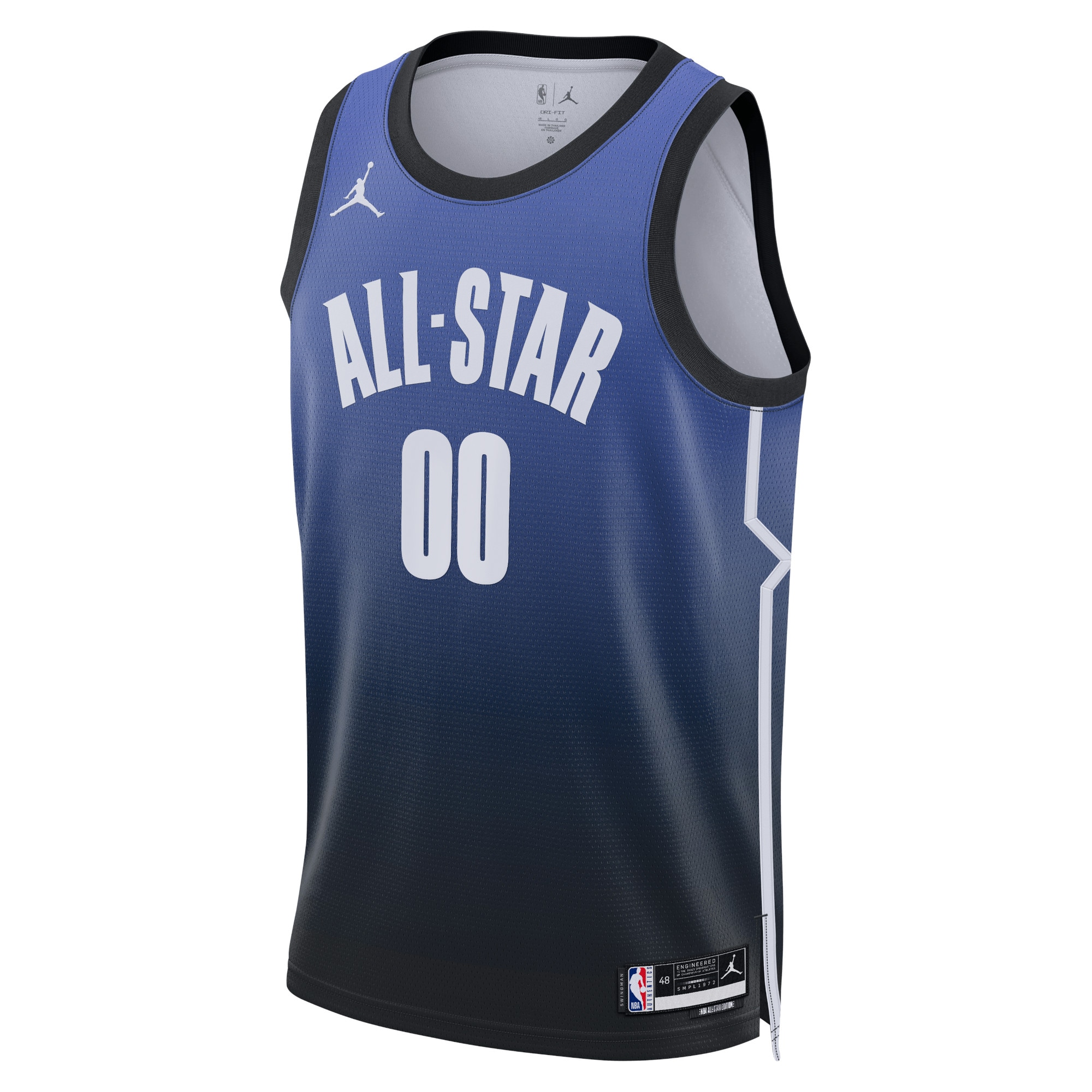 Alternative view of custom Jordan All-Star Blue Jersey - Jordan All-Star Blue Jersey