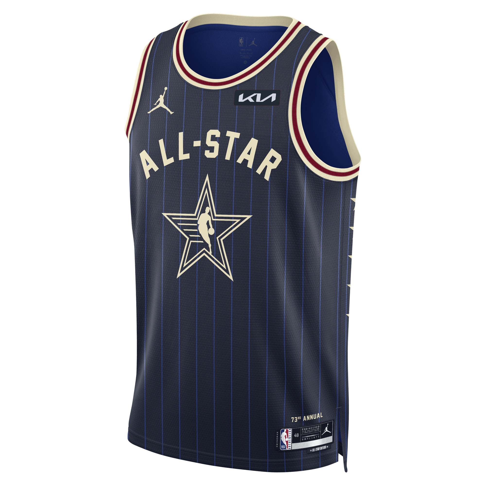 Alternative view of Custom Jordan All-Star Navy Jersey - Personalize Yours!
