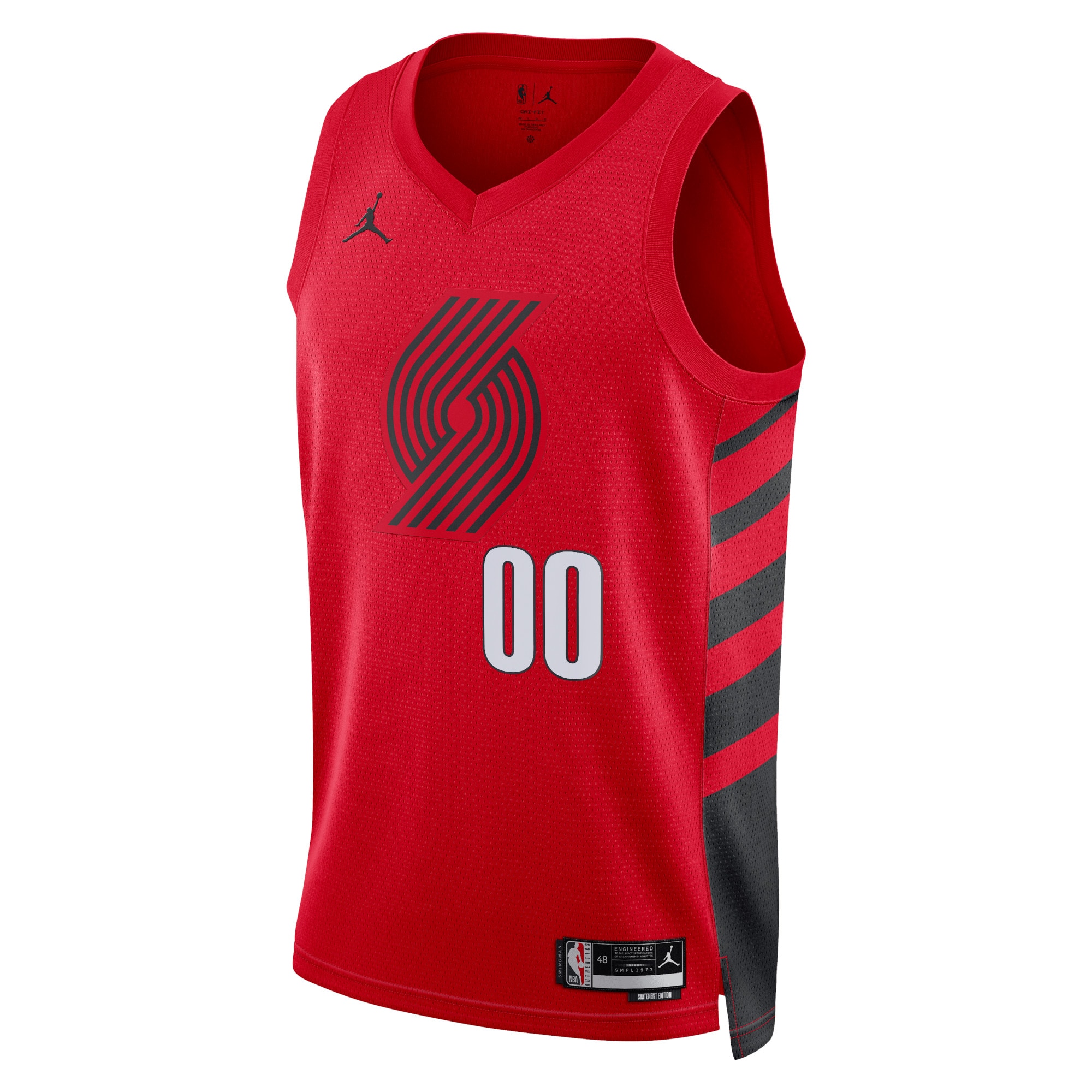 Alternative view of custom Jordan Blazers Red Jersey - Jordan Blazers Red Jersey - Custom