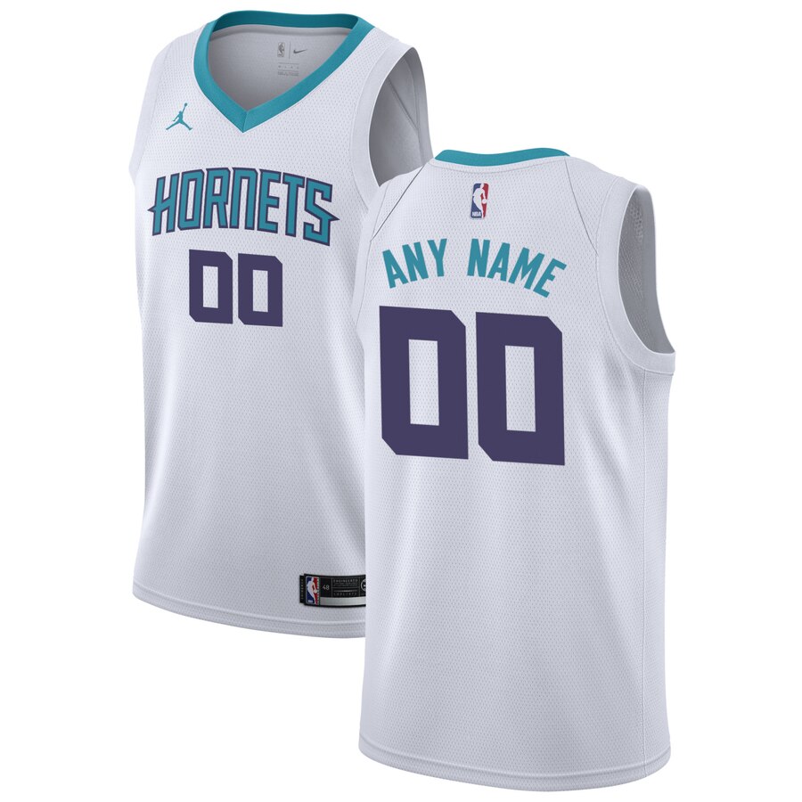 custom Jordan Hornets White Jersey - Jordan Hornets White Jersey