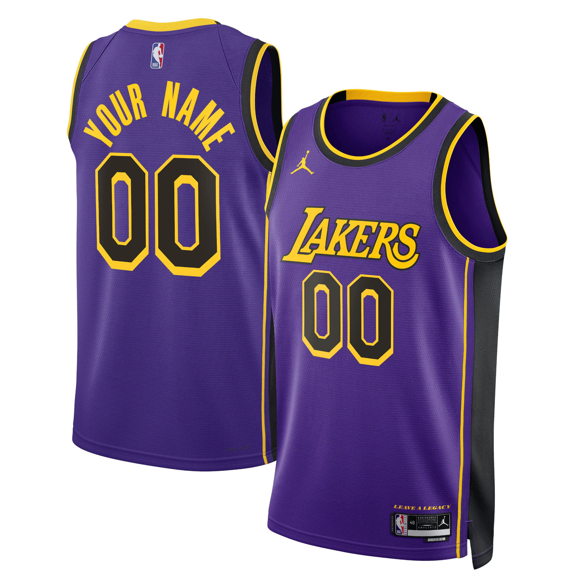 custom Jordan Lakers Purple Jersey - Jordan Lakers Purple Custom