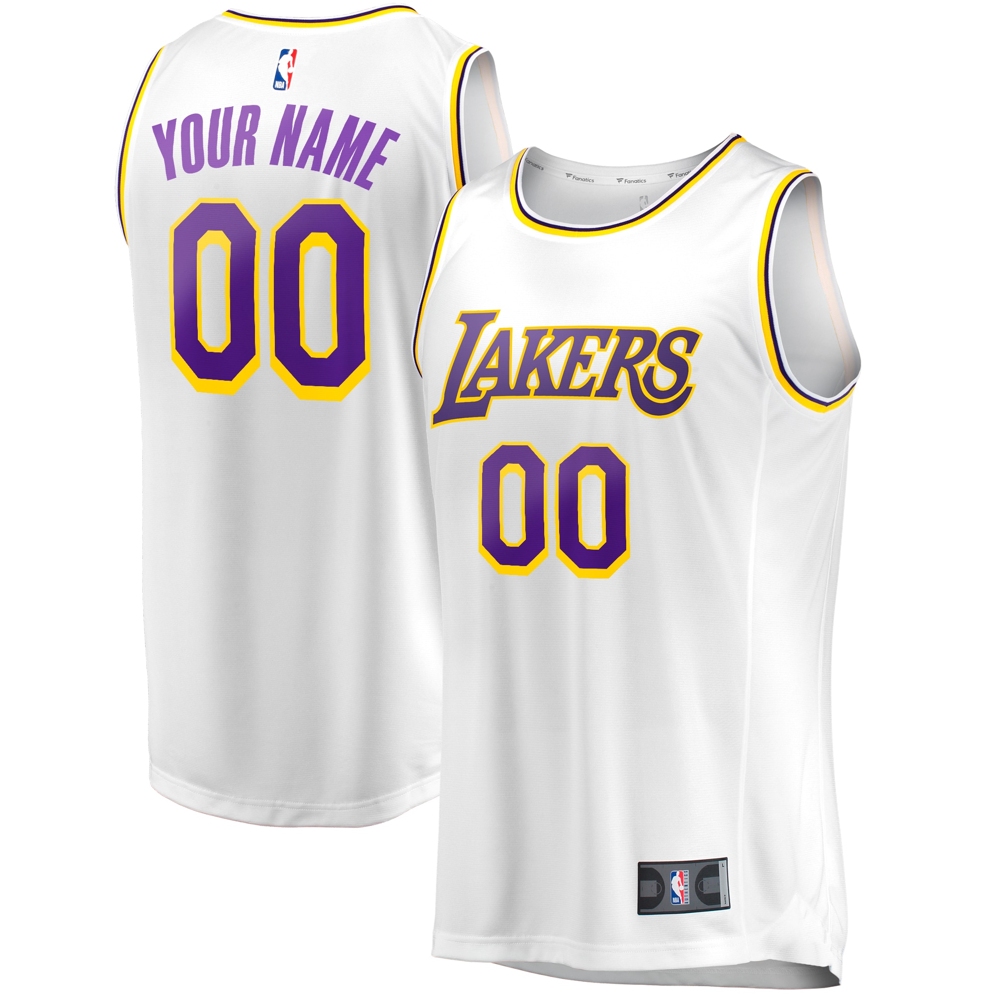 Custom Lakers White Jersey - Fanatics Replica - Personalize Now!