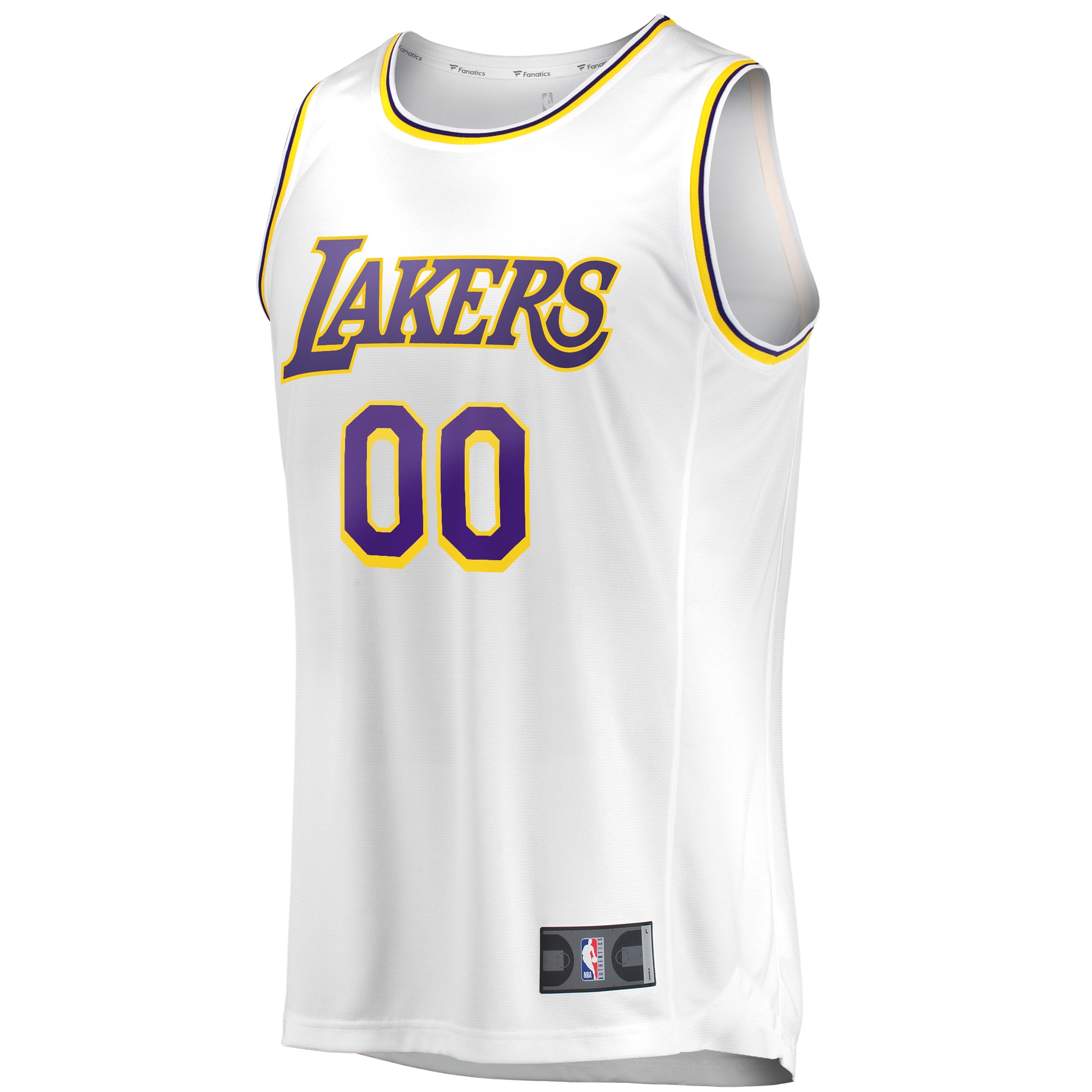 Alternative view of Custom Lakers White Jersey - Fanatics Replica - Personalize Now!