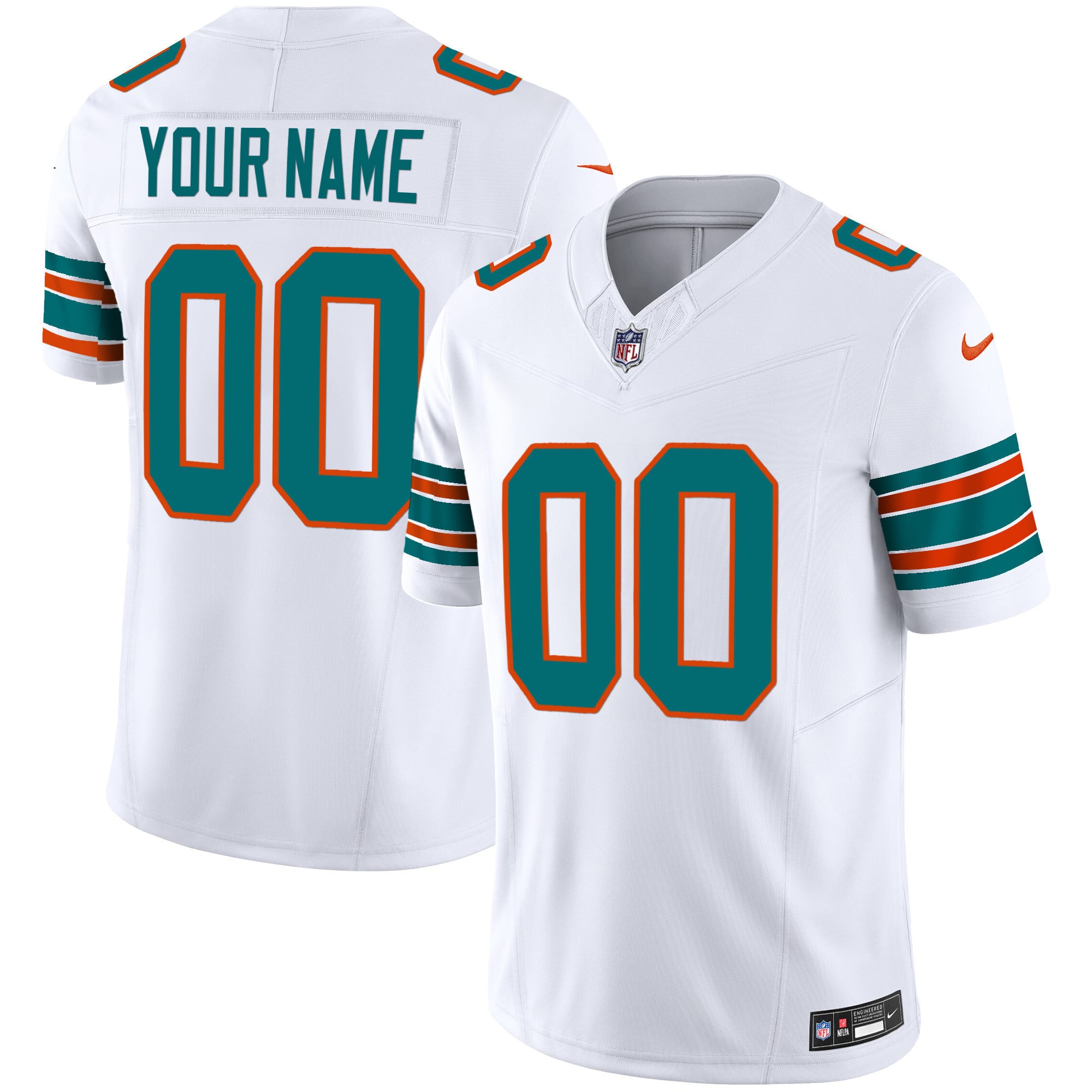 Alternative view of Custom Miami Dolphins Teal Jersey - Personalized NFL Gear