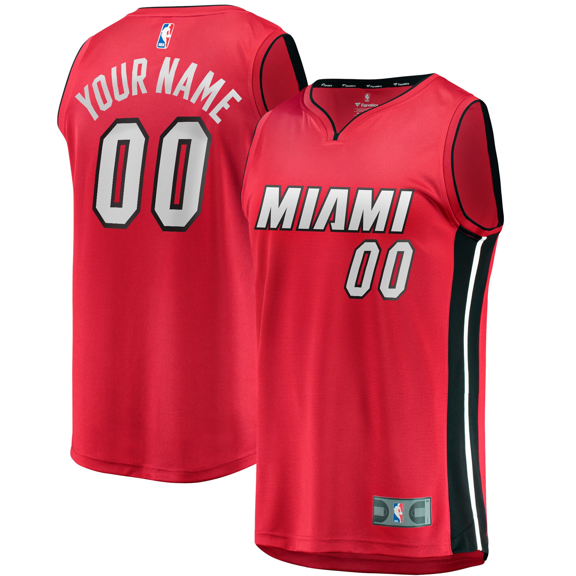 Custom Miami Heat Jersey - Fanatics Red Replica
