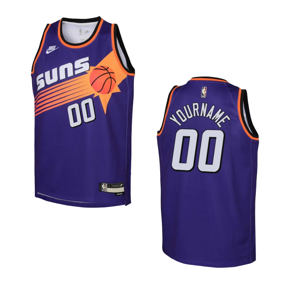 custom name Nike Suns Purple Jersey - Nike Suns Purple Jersey - Custom