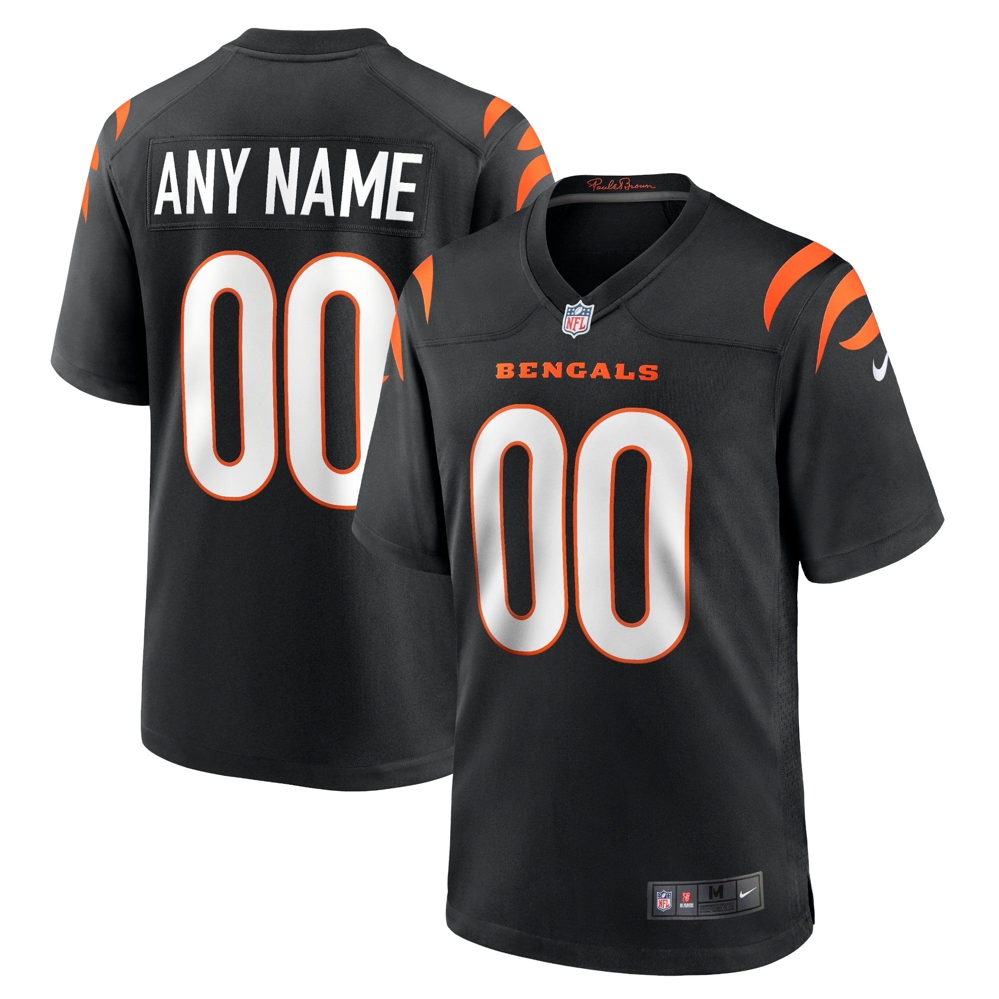 custom Nike Bengals Black Jersey - Nike Bengals Black Jersey - Custom