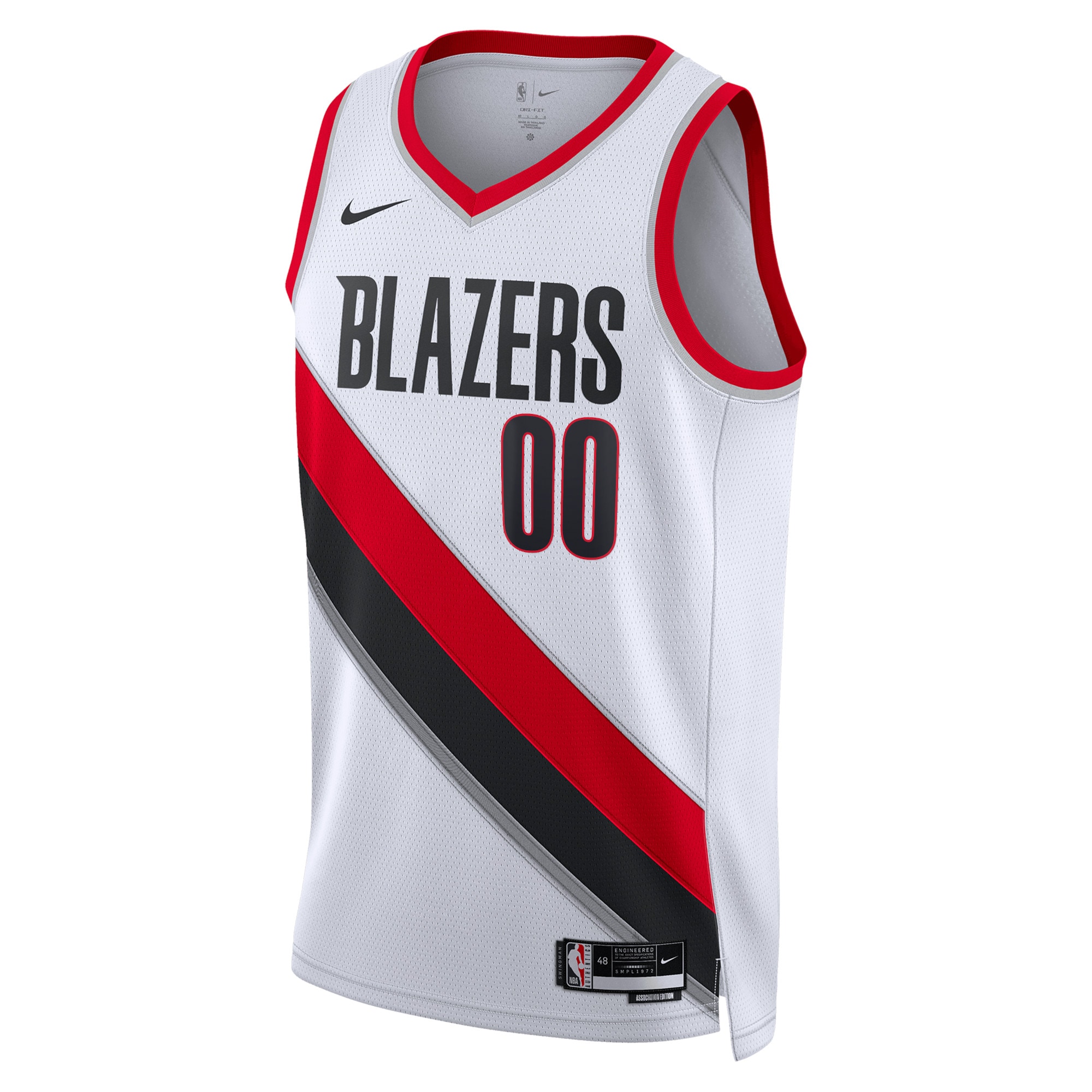 Alternative view of custom Nike Blazers White Jersey - Nike Blazers White Jersey - Custom