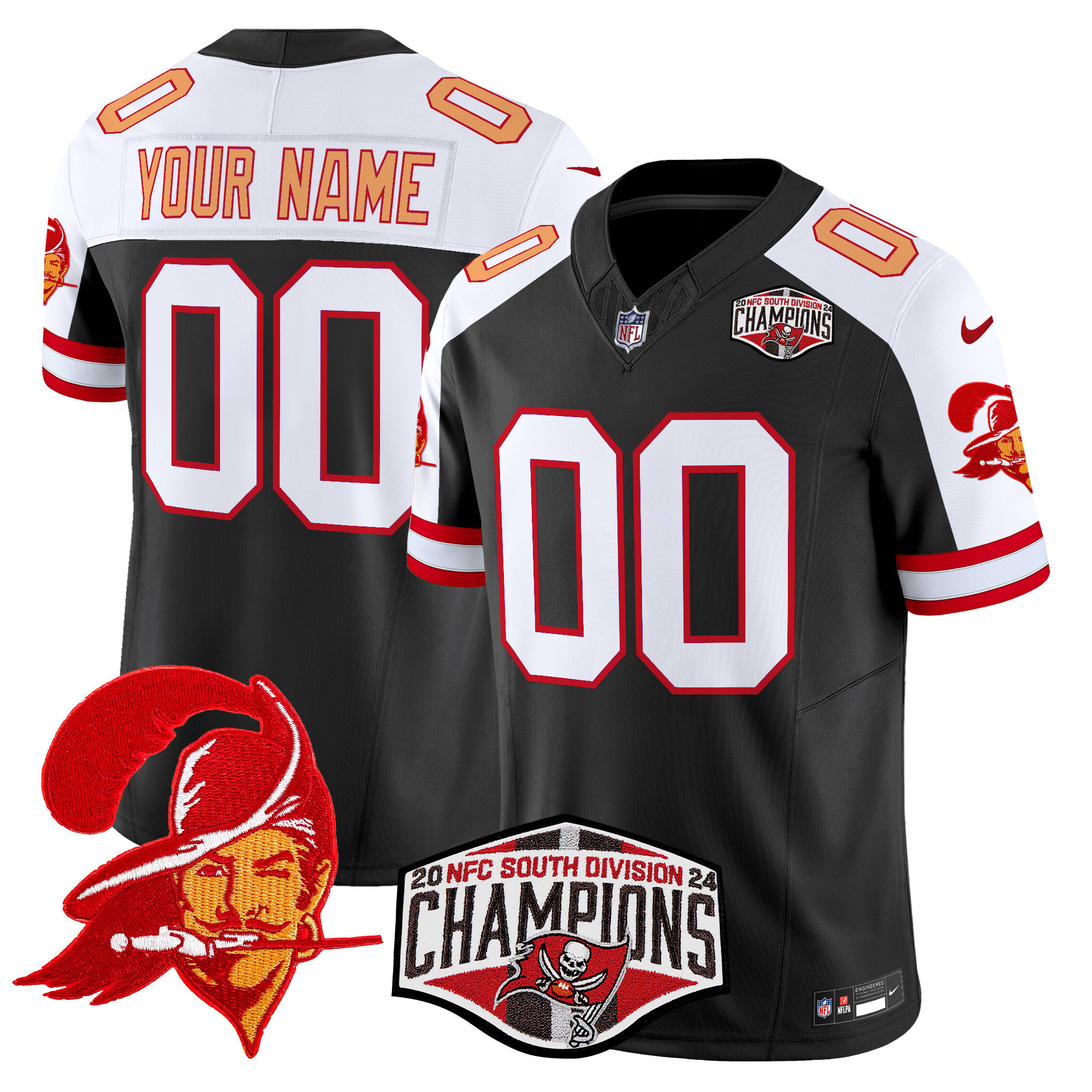 Alternative view of custom Nike Buccaneers Orange Jersey - Nike Buccaneers Orange Jersey