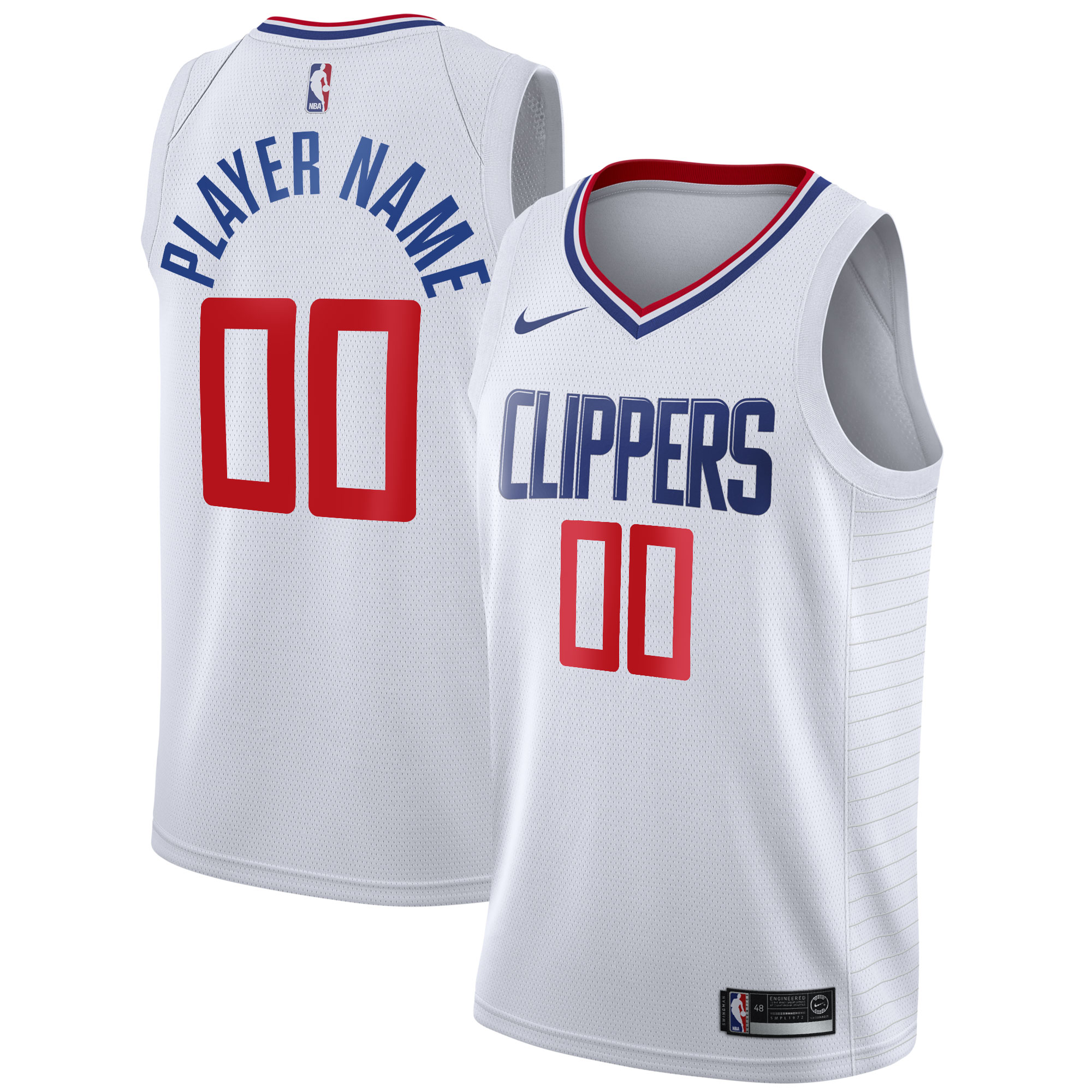 custom Nike Clippers White Jersey - Nike Clippers White Jersey