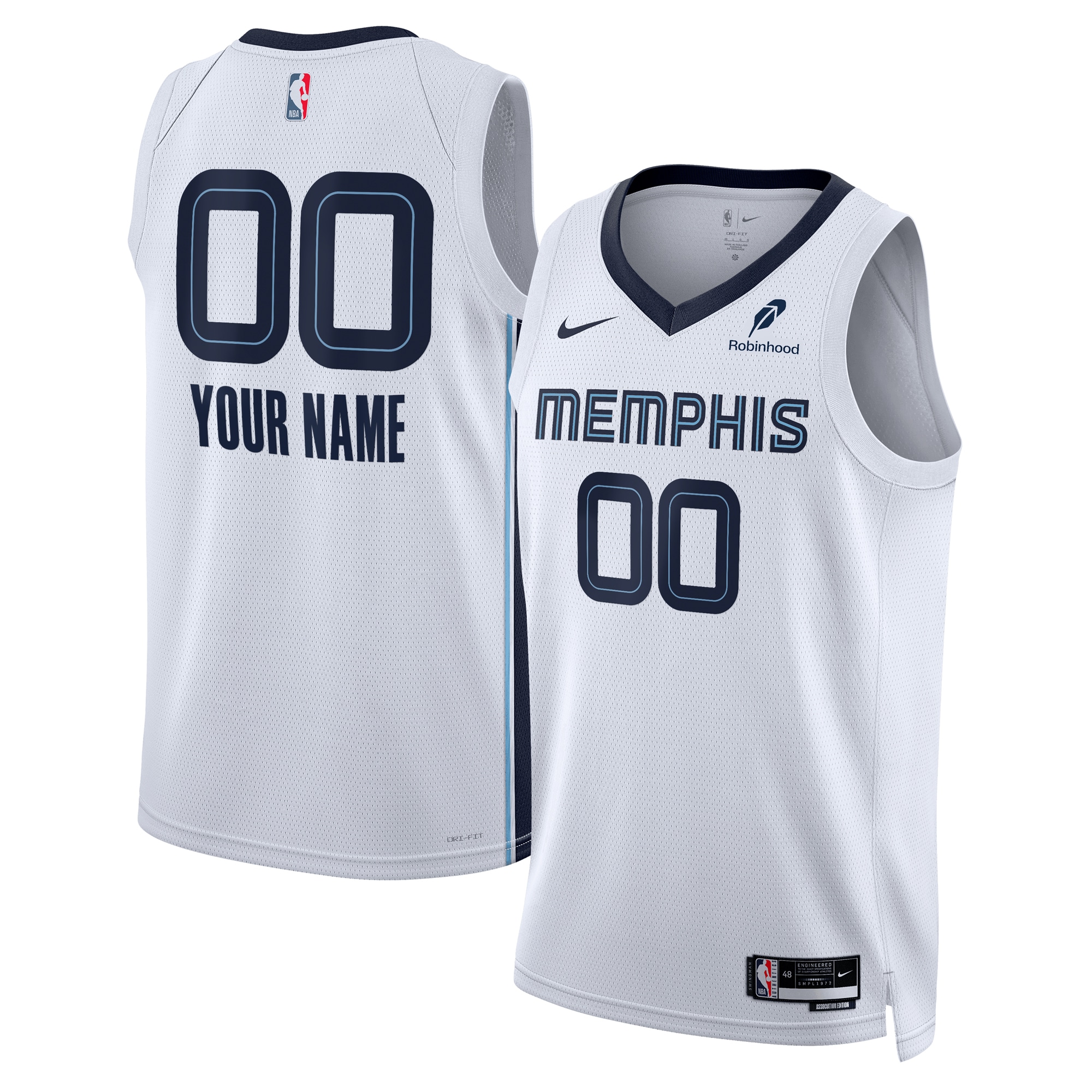 custom Nike Grizzlies White Jersey - Nike Grizzlies White Jersey