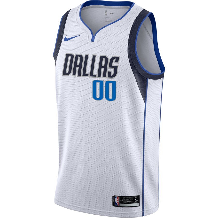Alternative view of custom Nike Mavericks White Jersey - Nike Mavericks White Jersey