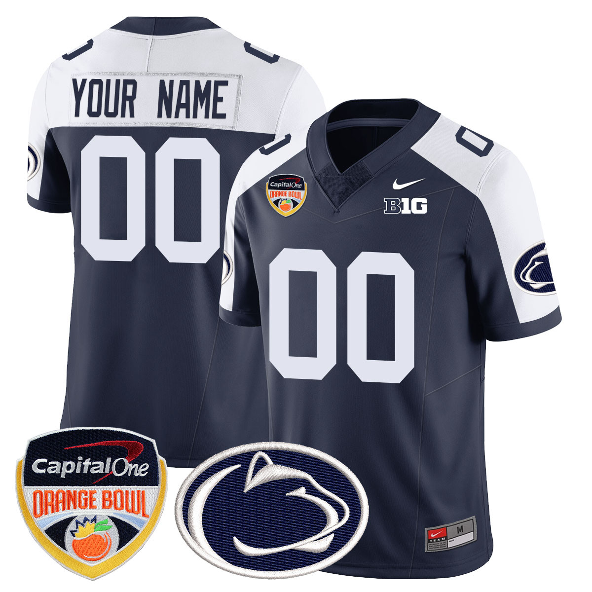Alternative view of custom Nike Penn State Black Jersey - Nike Penn State Black Jersey