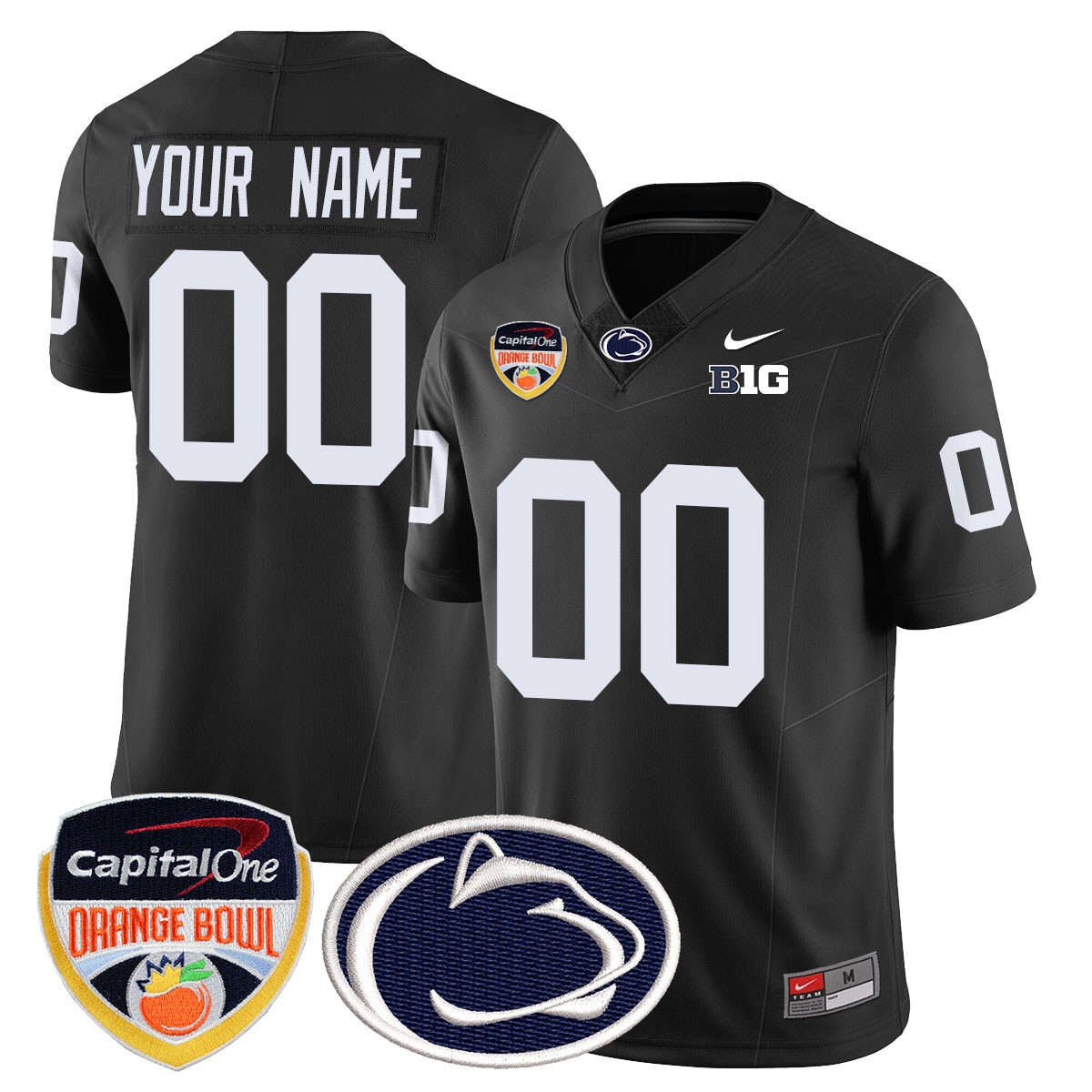 custom Nike Penn State Black Jersey - Nike Penn State Black Jersey