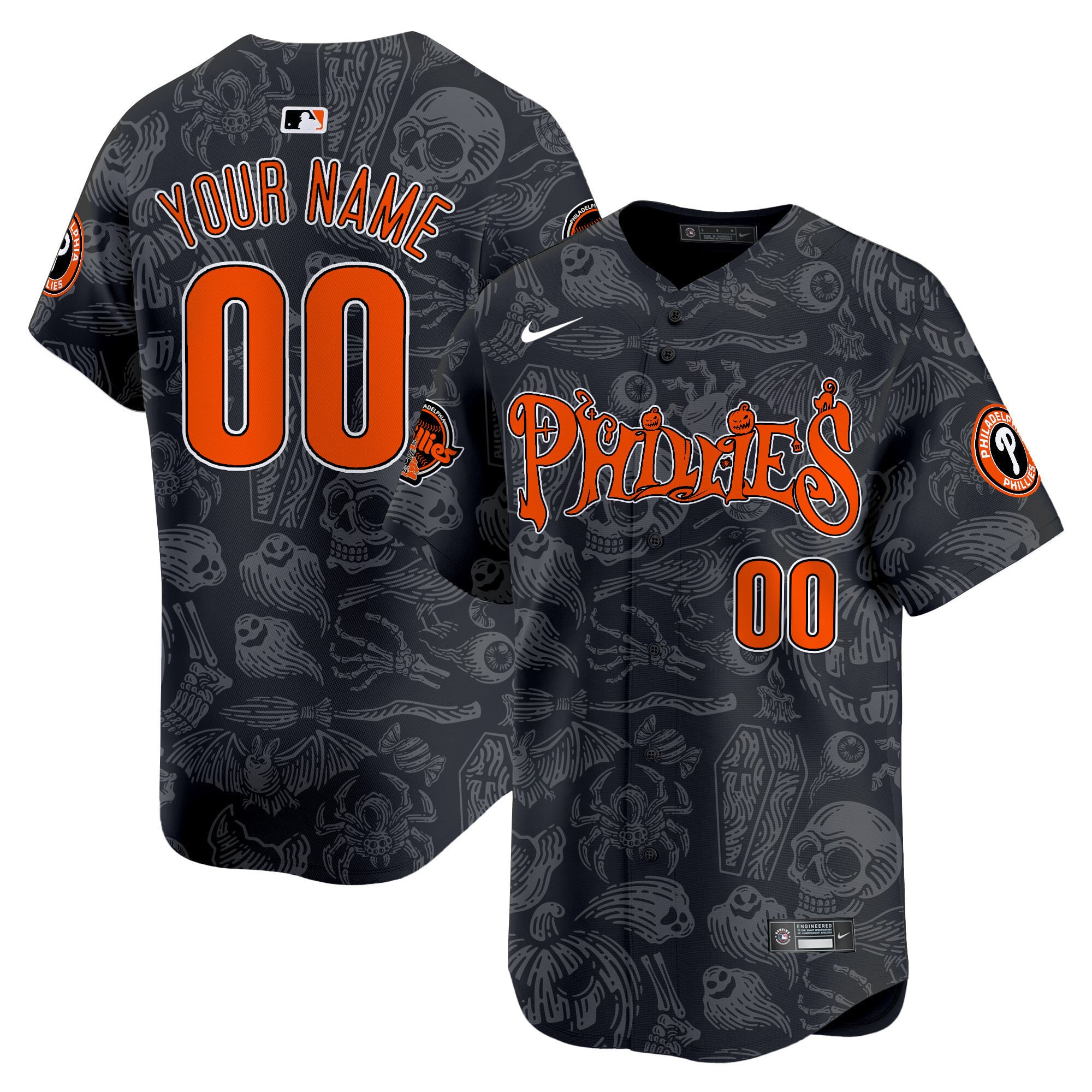 custom Nike Phillies Halloween Jersey - Nike Phillies Halloween Jersey