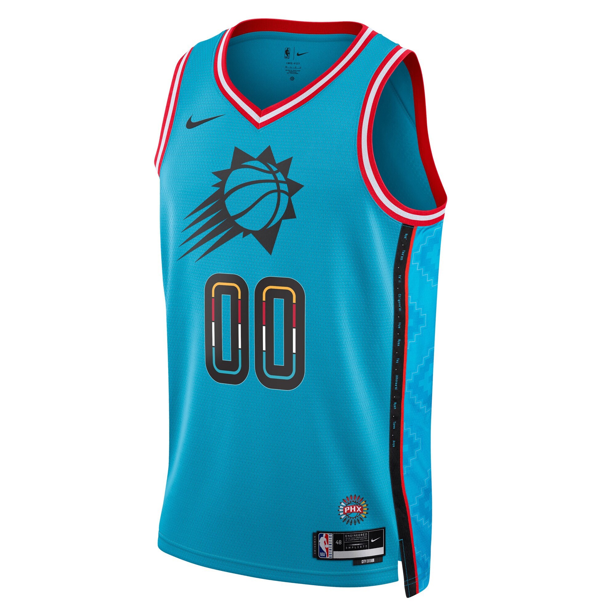 Alternative view of Custom Nike Suns City Edition Jersey - Teal