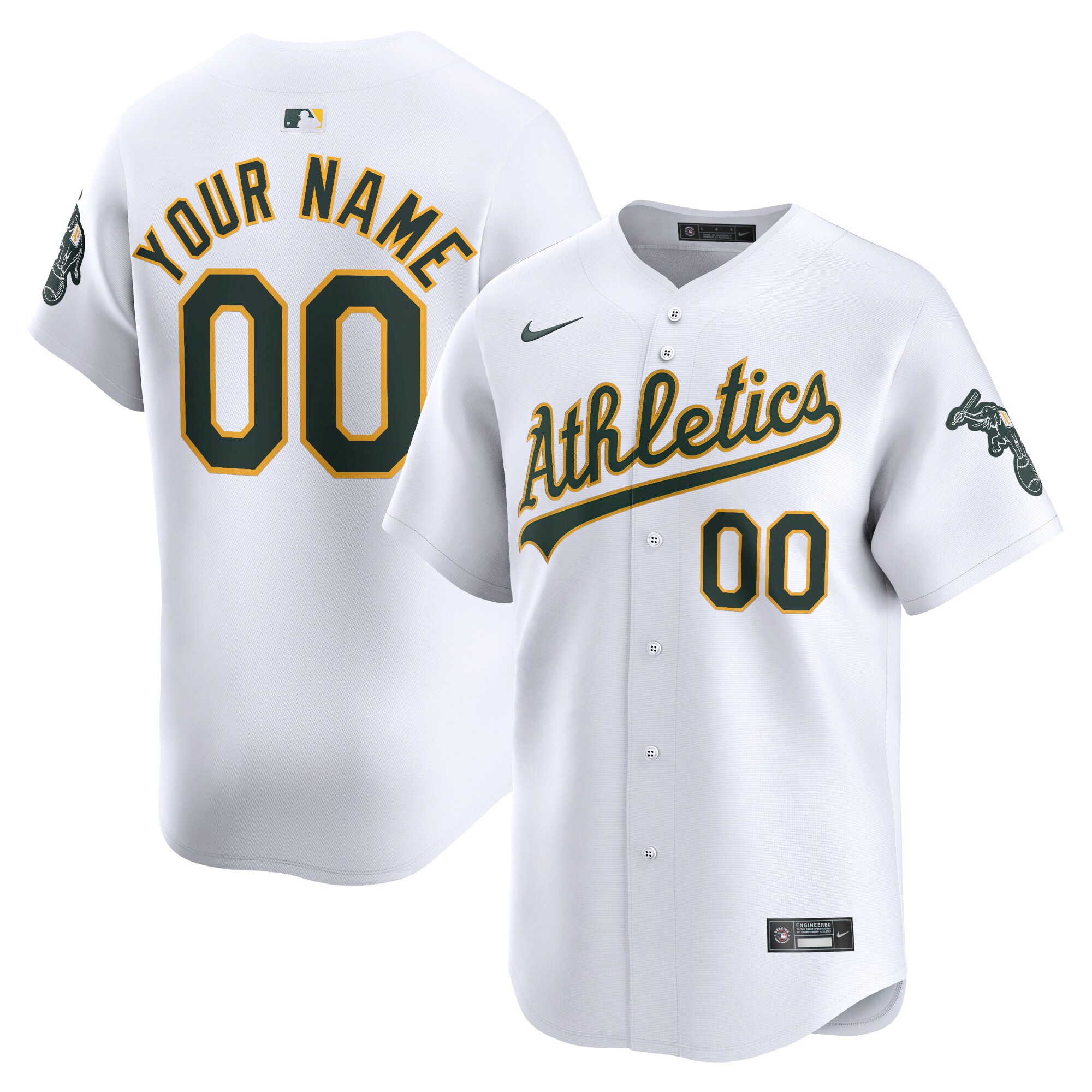 Custom Oakland A’s Jersey - Custom Oakland A’s Nike White Jersey