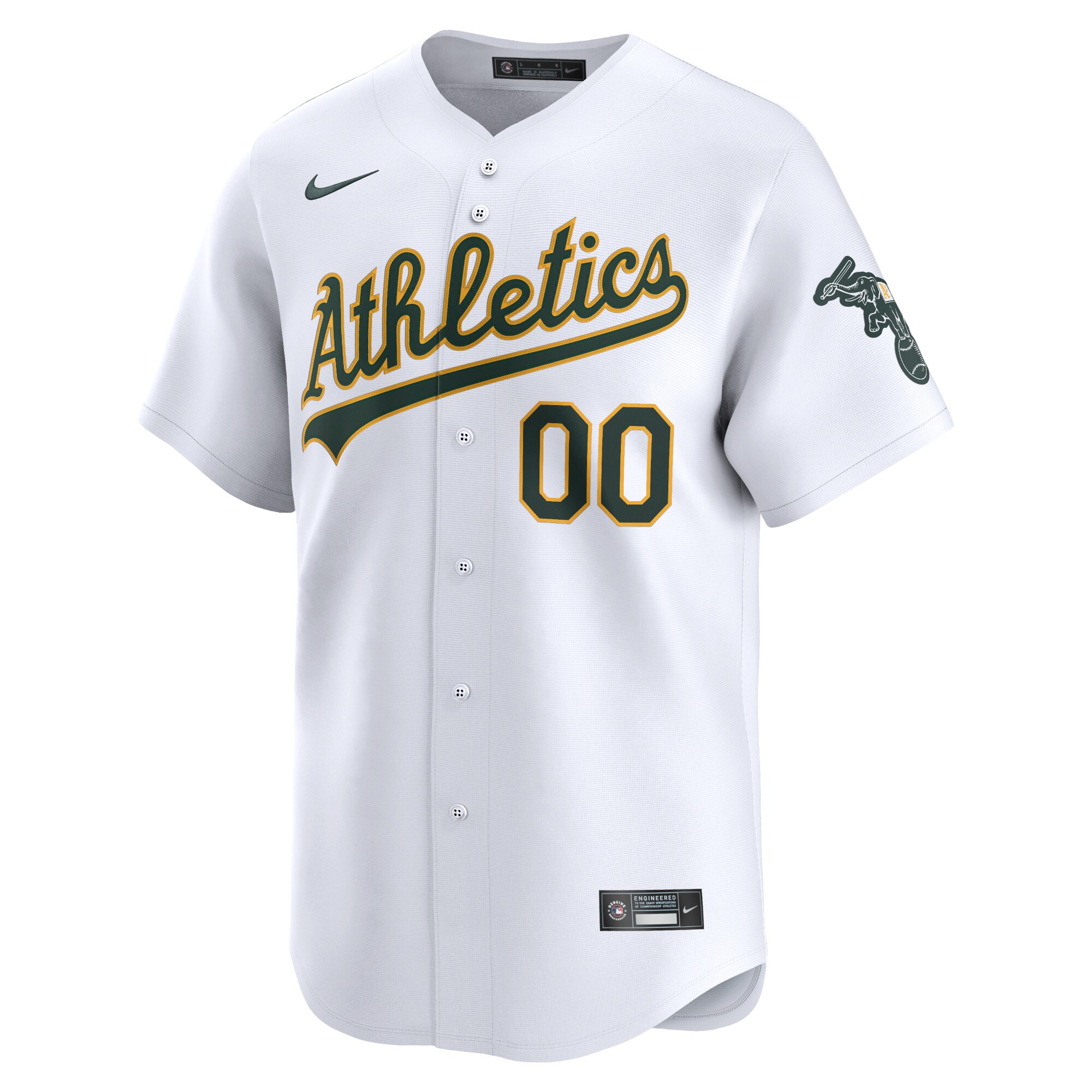 Alternative view of Custom Oakland A’s Jersey - Custom Oakland A’s Nike White Jersey