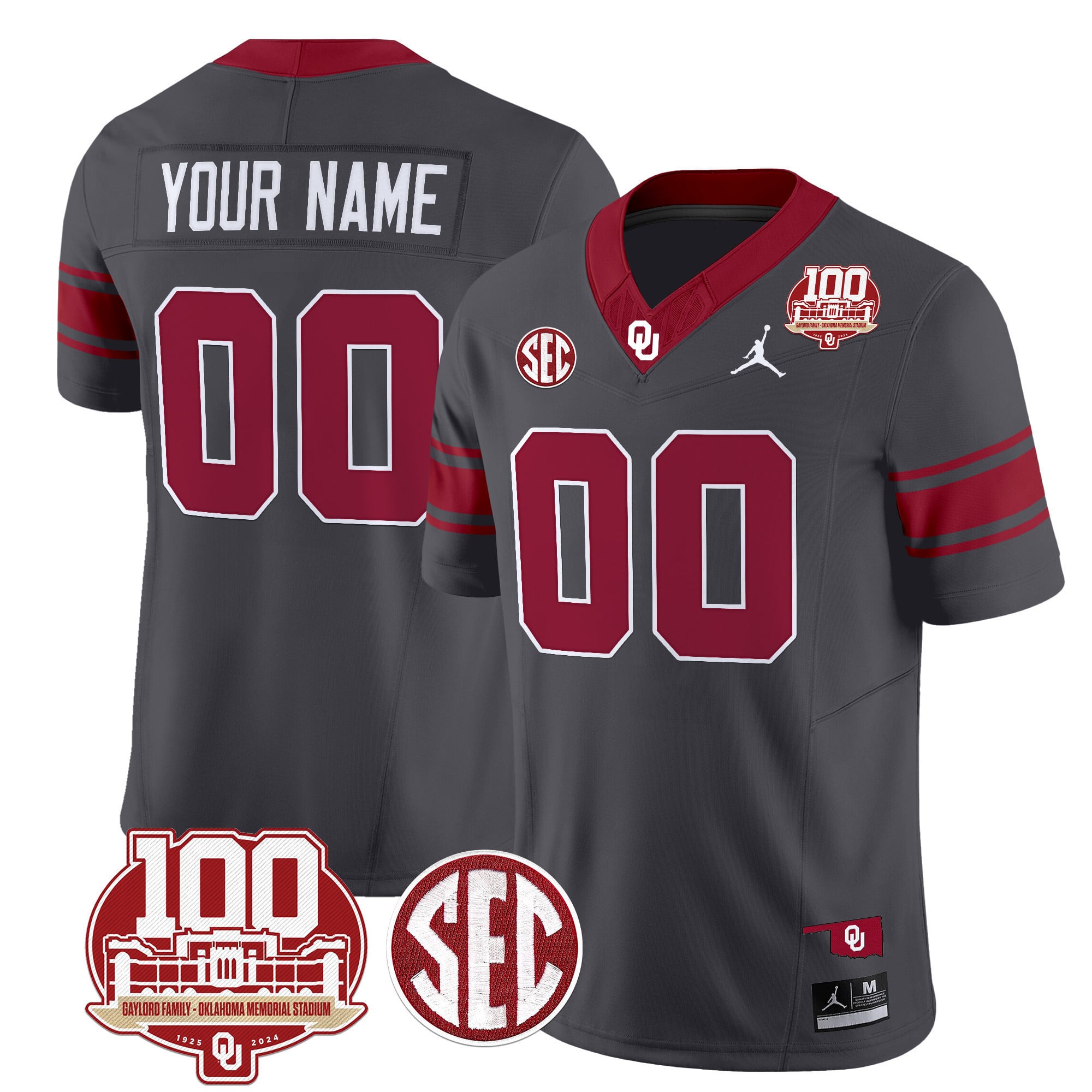 Alternative view of Custom Oklahoma Sooners Jersey - Custom Nike Oklahoma Sooners Jersey