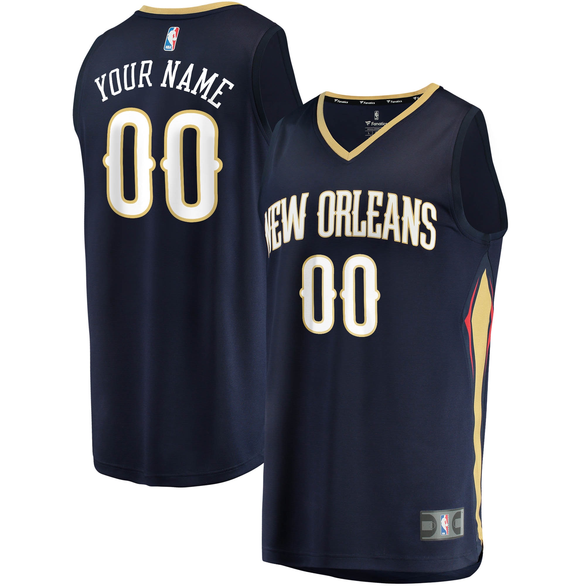 Custom Pelicans Navy Jersey - Fanatics Personalized Edition