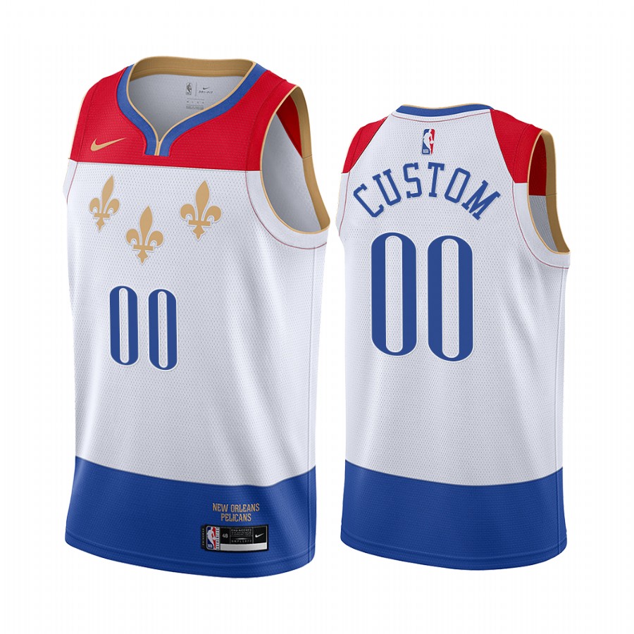 Custom Pelicans White Jersey - Nike Personalized Edition