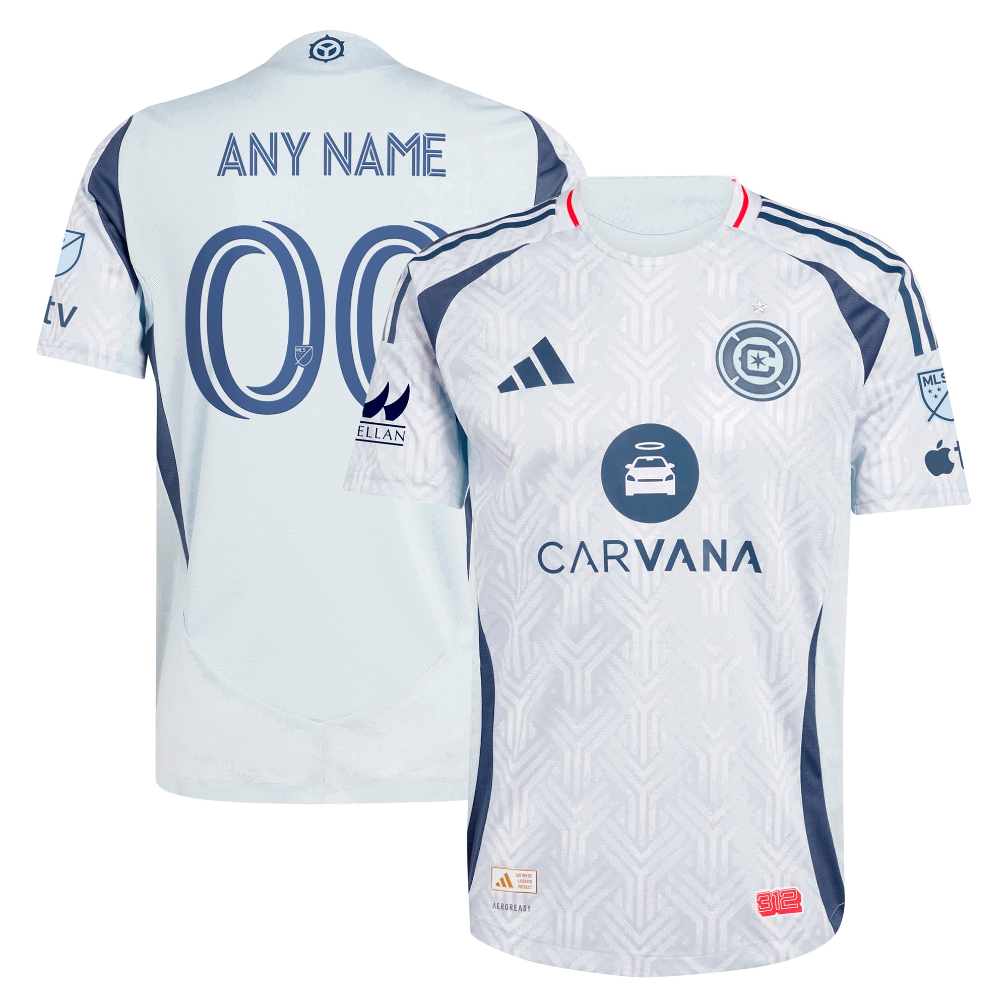 Alternative view of Custom Red MLS Jersey - Adidas Authentic Personalized