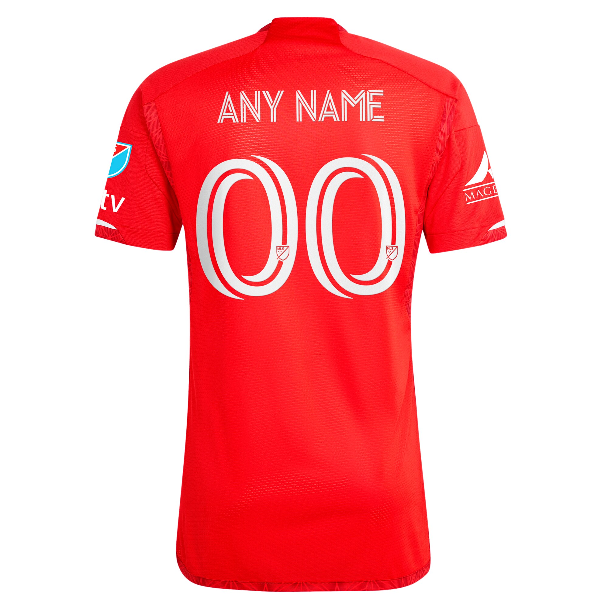 Custom Red MLS Jersey - Adidas Authentic Personalized