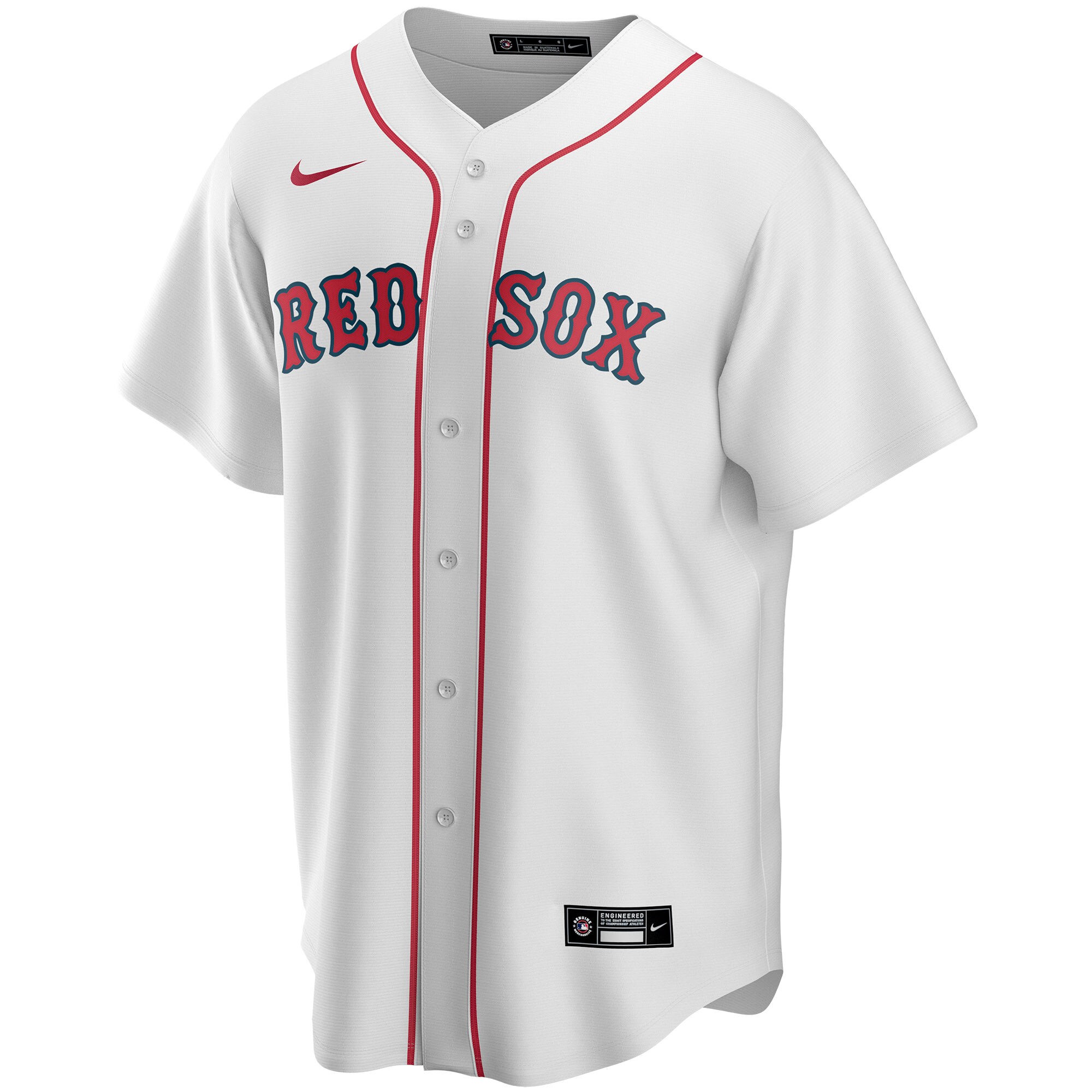 Alternative view of Custom Red Sox White Jersey - Custom Nike Red Sox White Jersey