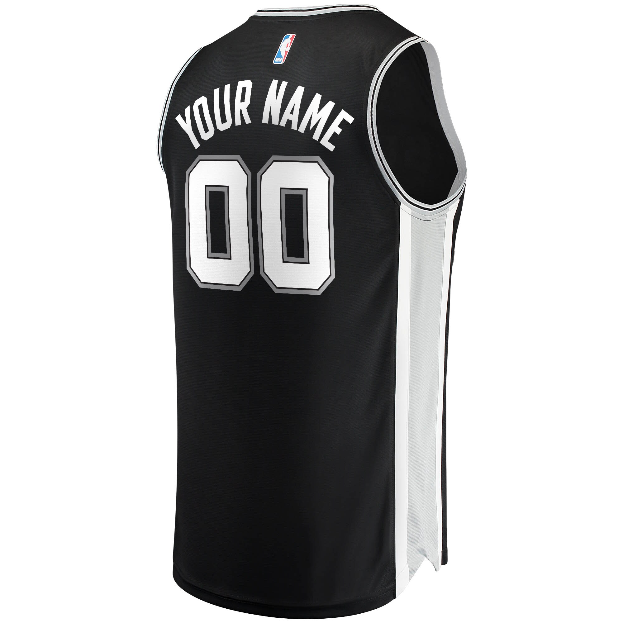 Alternative view of Custom Spurs Black Jersey - Fanatics - Personalize Yours!
